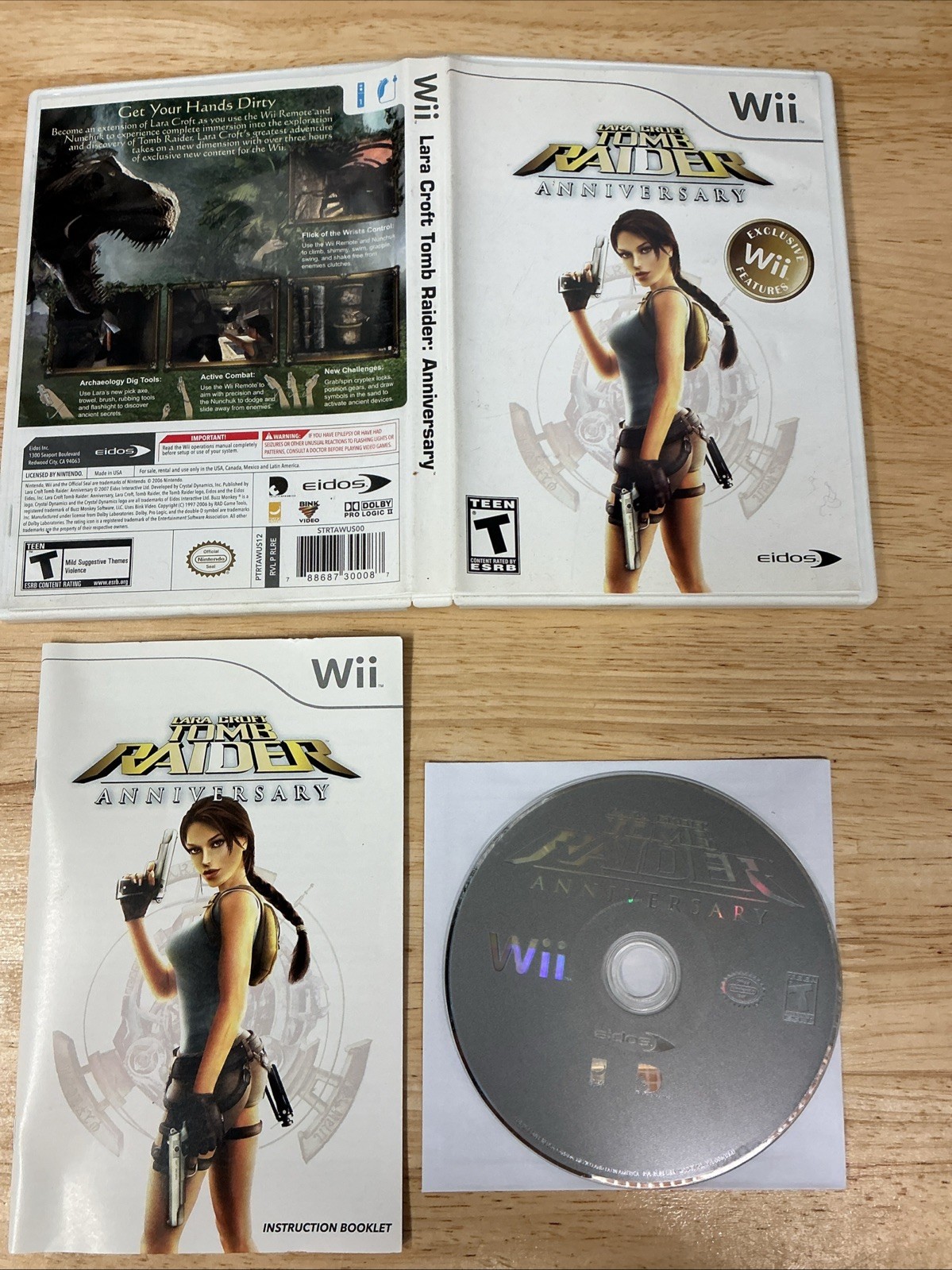 Tomb Raider Anniversary Nintendo Wii CIB Tested