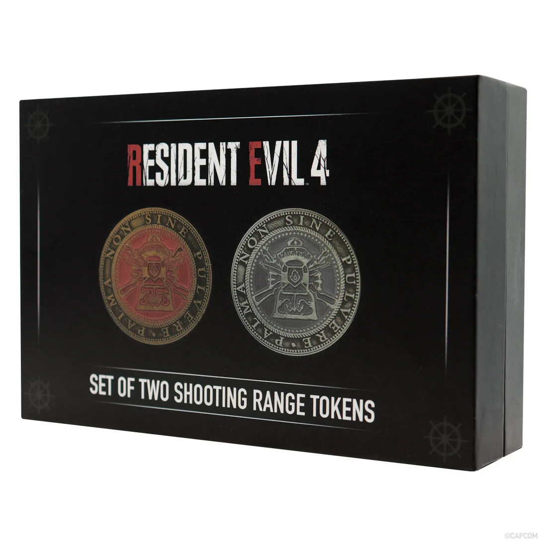 Resident Evil 4 Metal Shooting Gallery Tokens Coin Set of Two