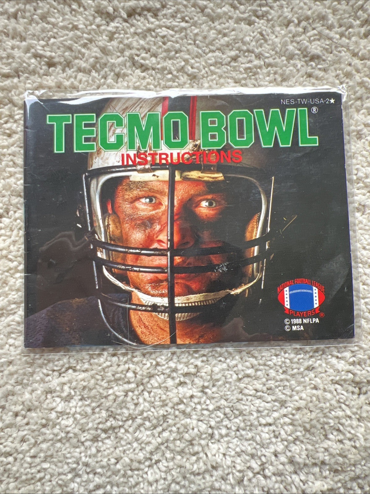 Nintendo NES Temco Bowl 1988 Instructions Booklet Tested Works NFL 8 Bit