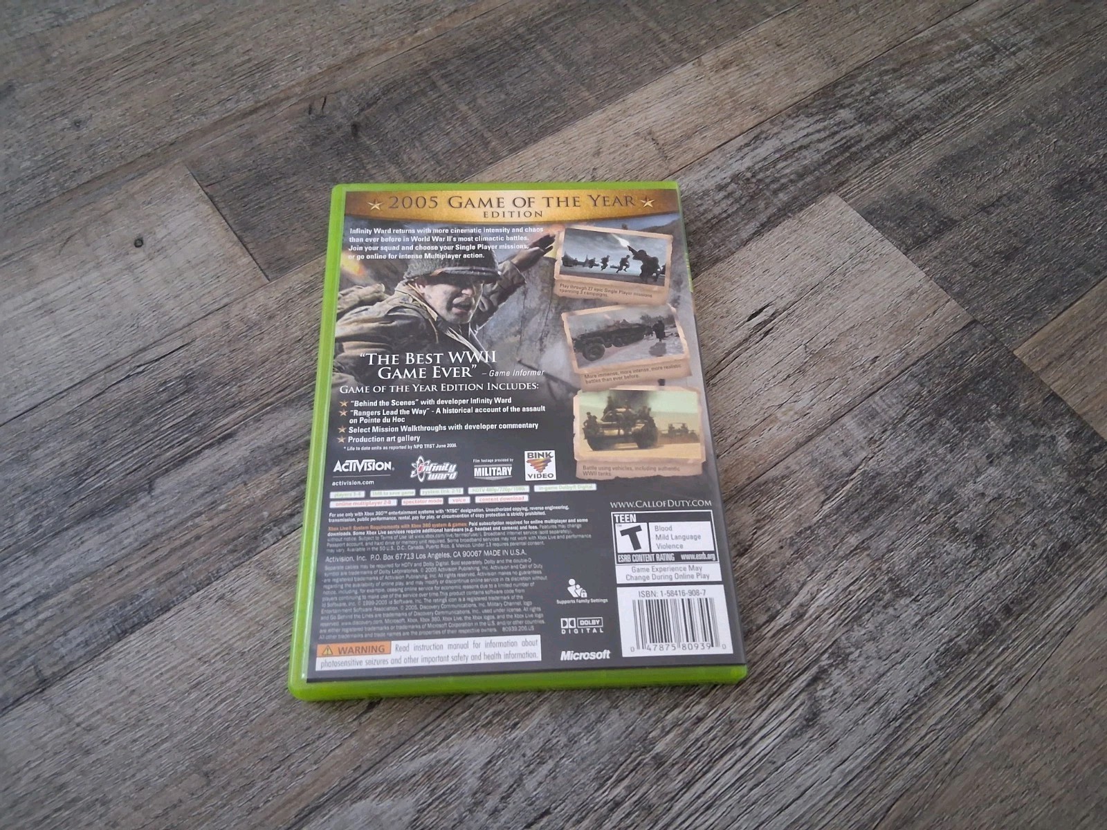Call of Duty 2 GOTY Edition Xbox 360 No Bonus Disc Complete CIB With Manual COD