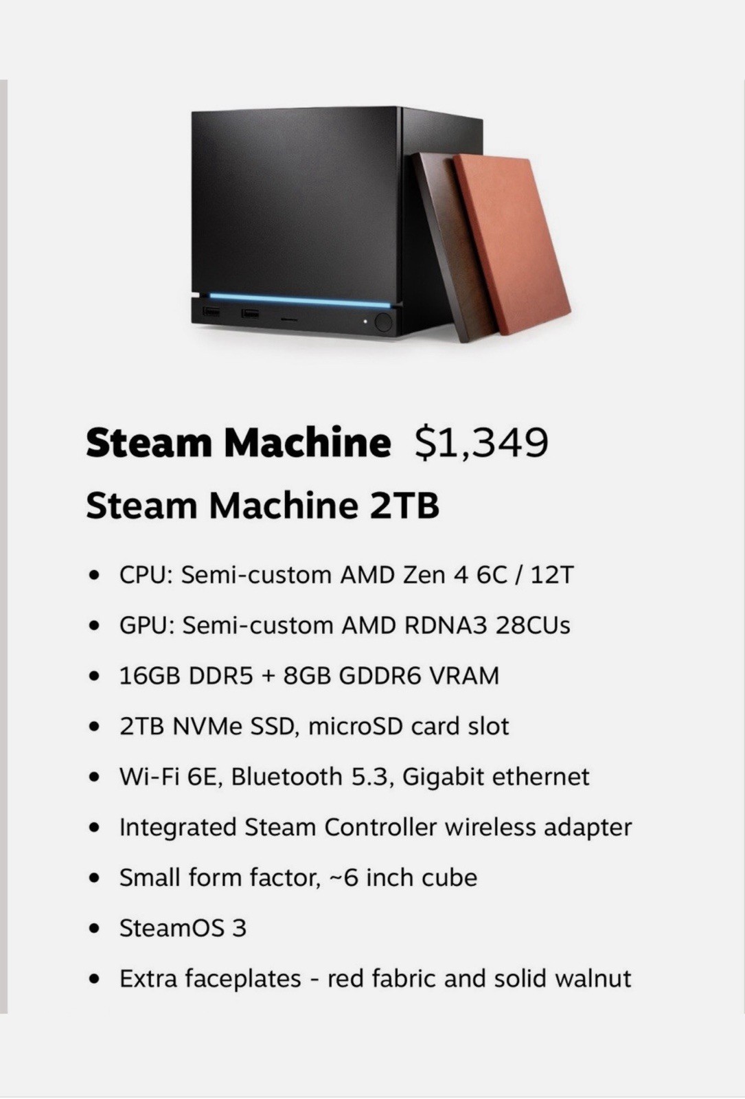 Steam Machine 2TB NO Controller CONFIRMED ORDER Valve PC