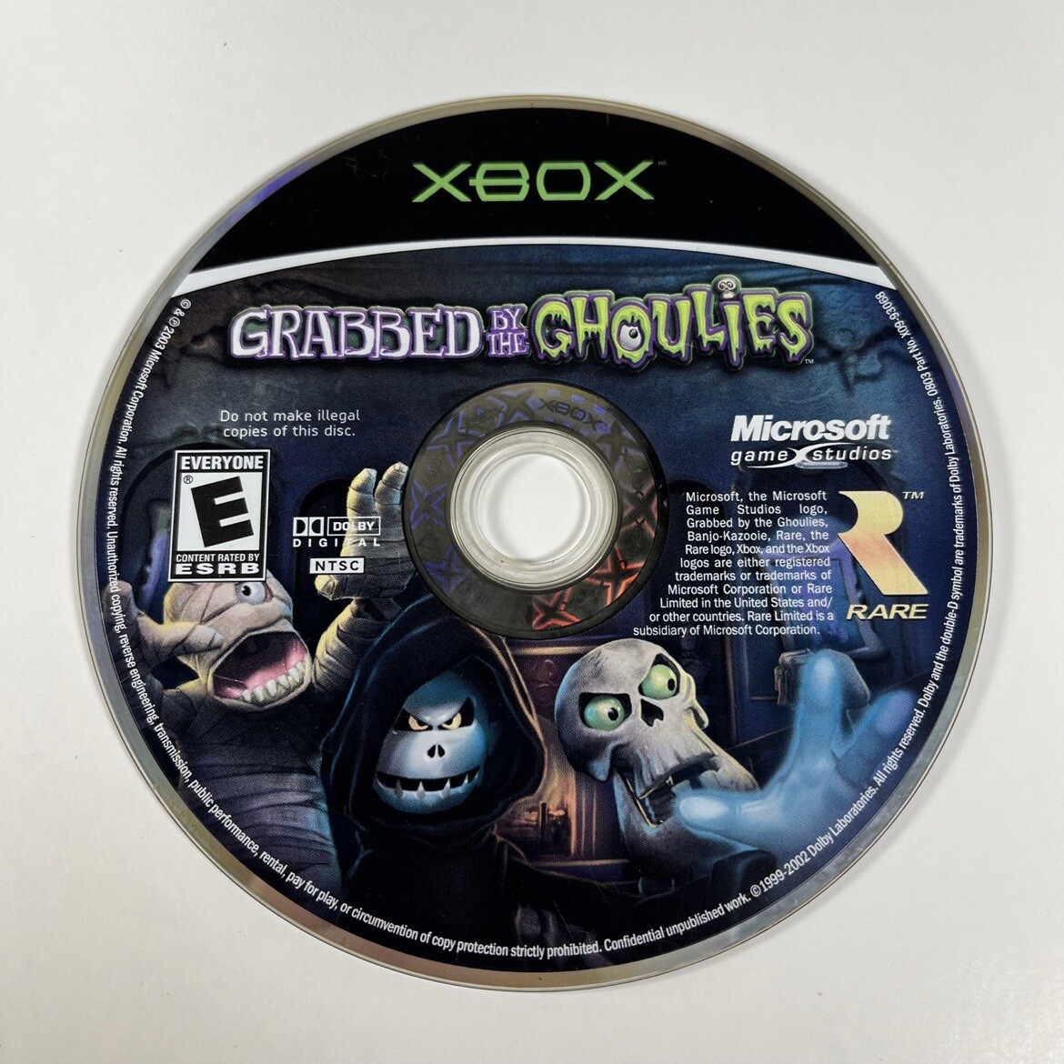 Grabbed by the Ghoulies Microsoft Xbox 2003 Rareware Untested Horror Video Game