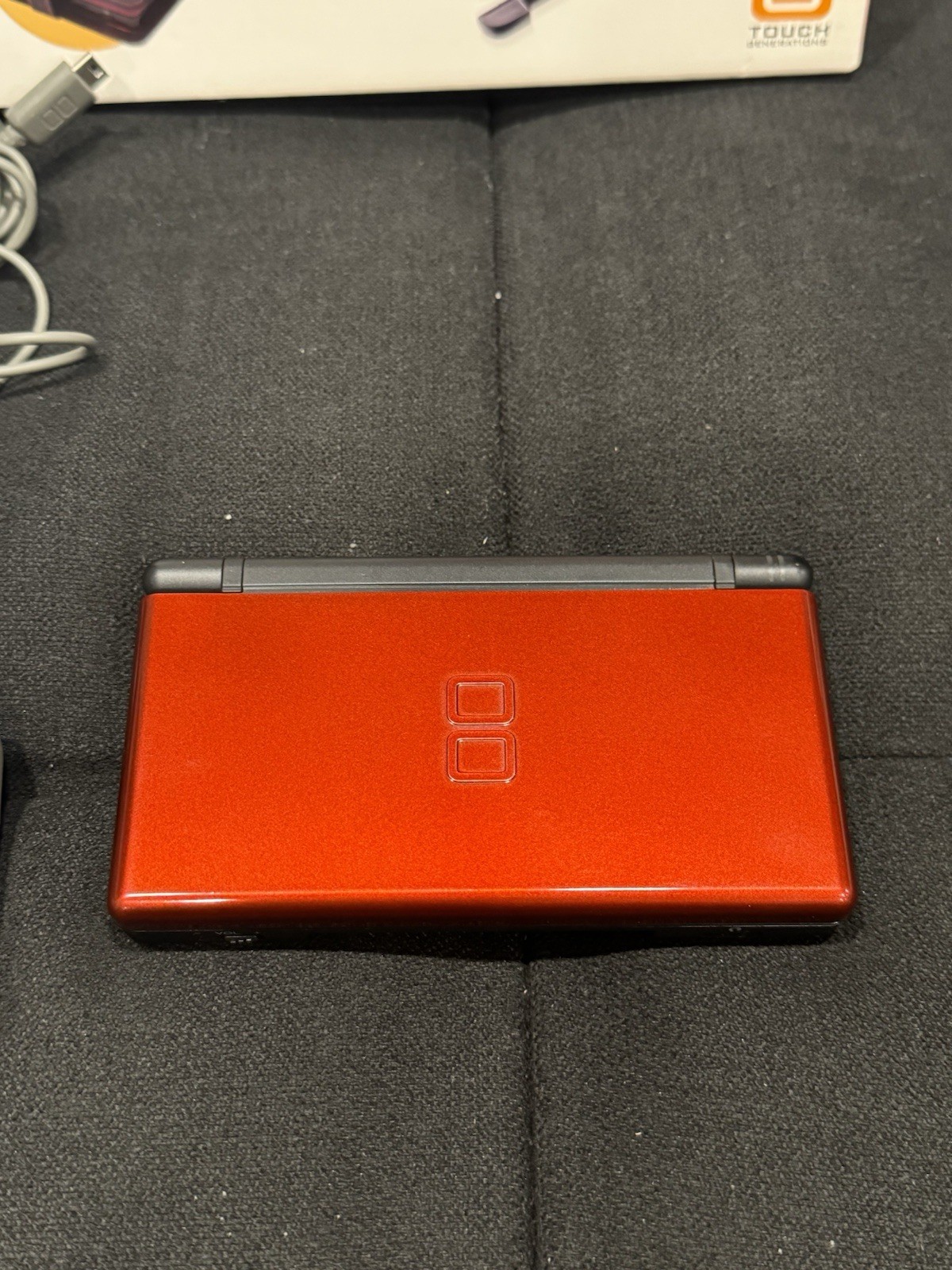 Nintendo DS Lite Brain Age 2 Bundle with Carrying Case Crimson Red