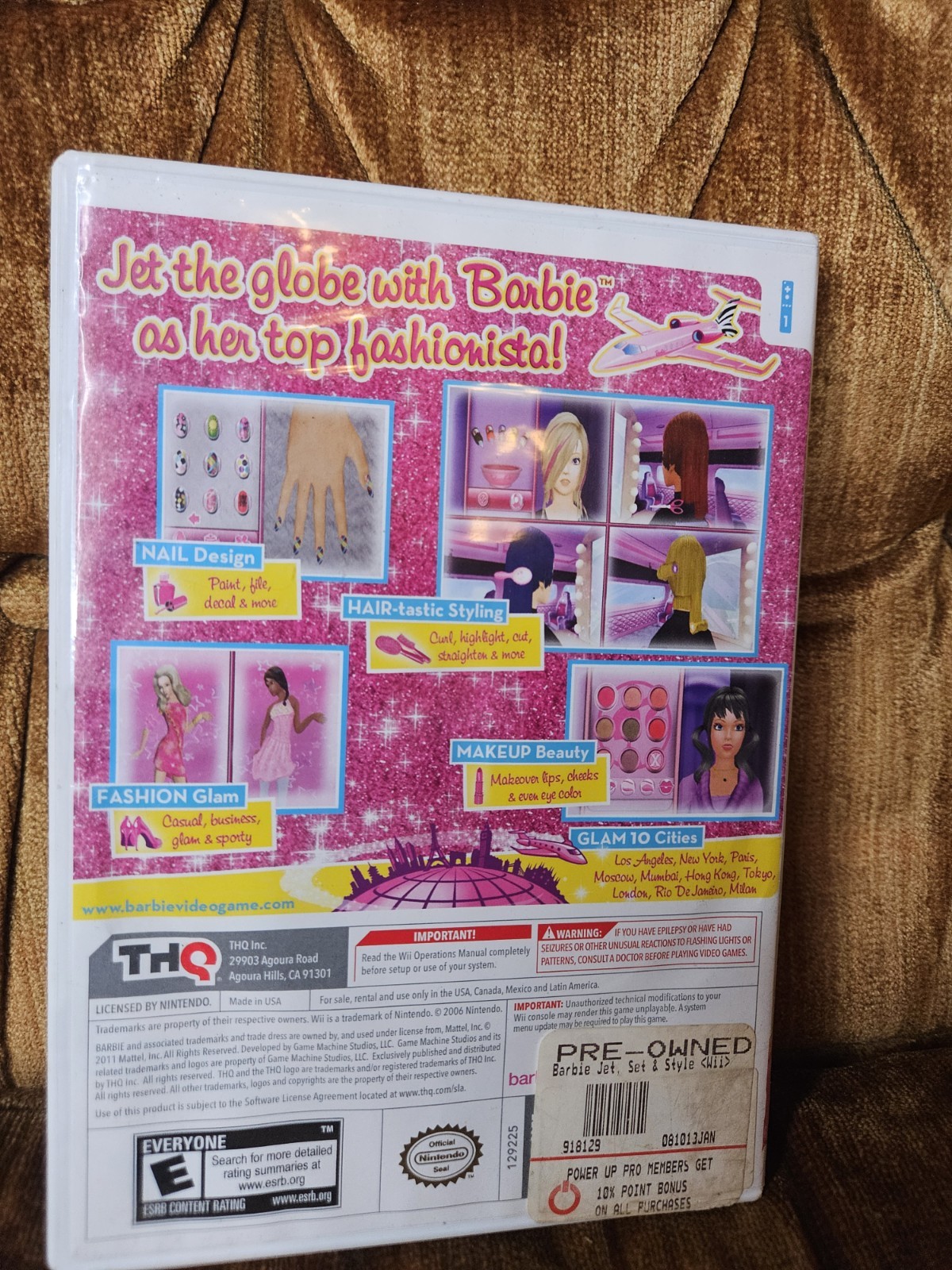 Barbie Jet Set & Style – Nintendo Wii Free Shipping