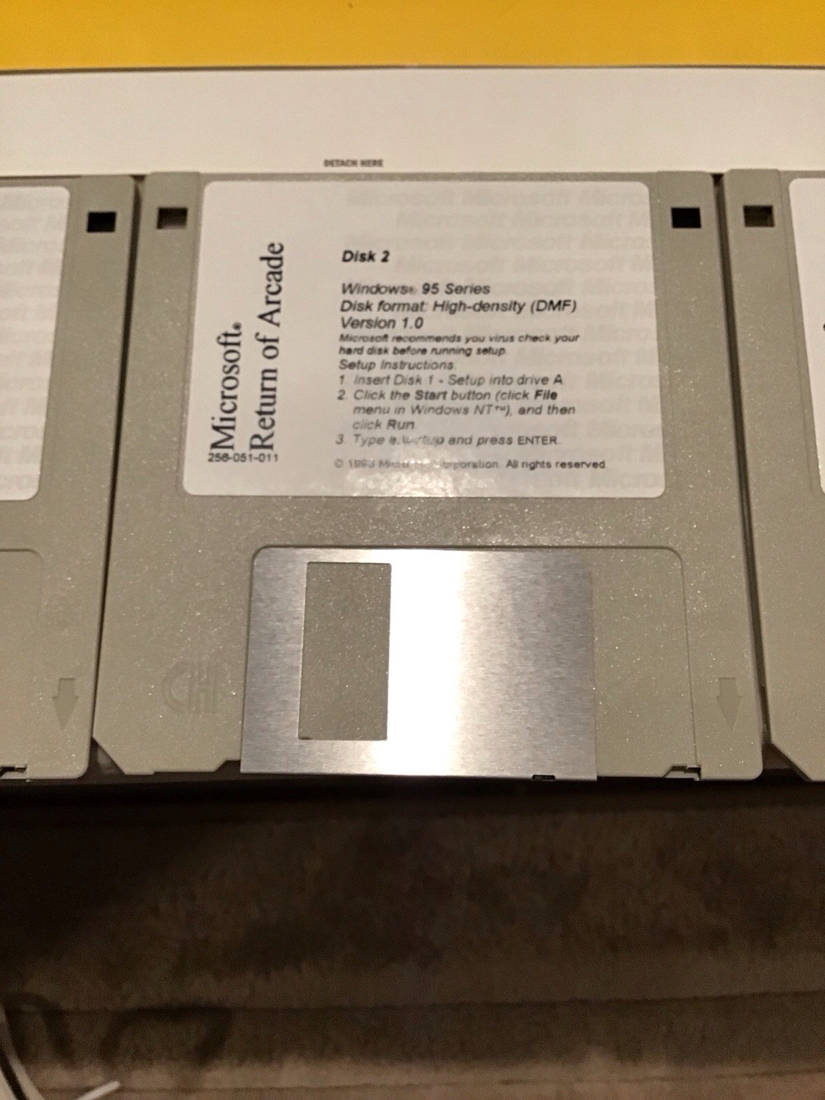 MS Home Return Of Microsoft Arcade game for Win95 3.5in Diskettes Big Box