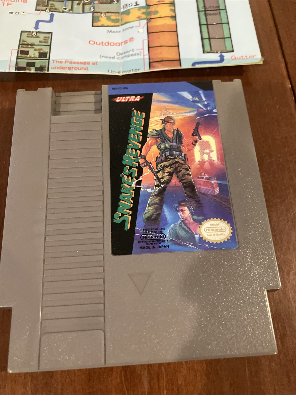 Metal Gear Snake’s Revenge NES Cib Map