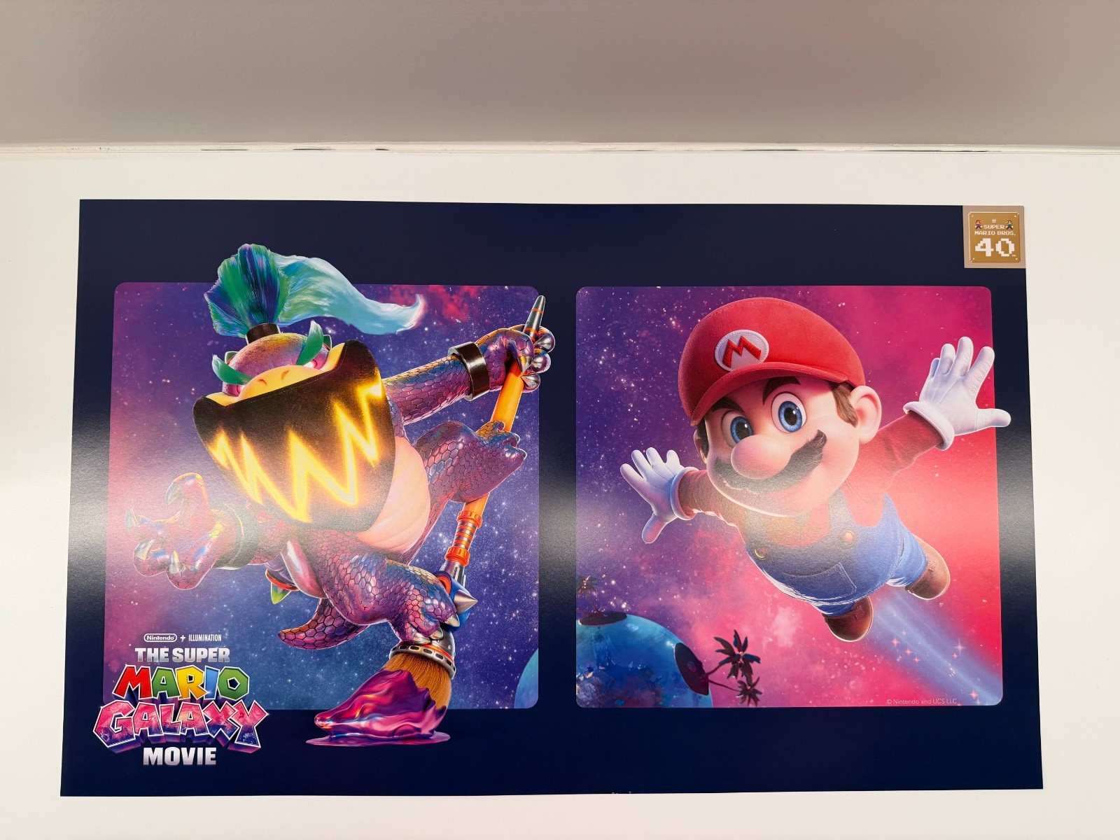 Super Mario Bros. 40th Anniversary/Mario Galaxy Exclusive Target DS Movie Poster