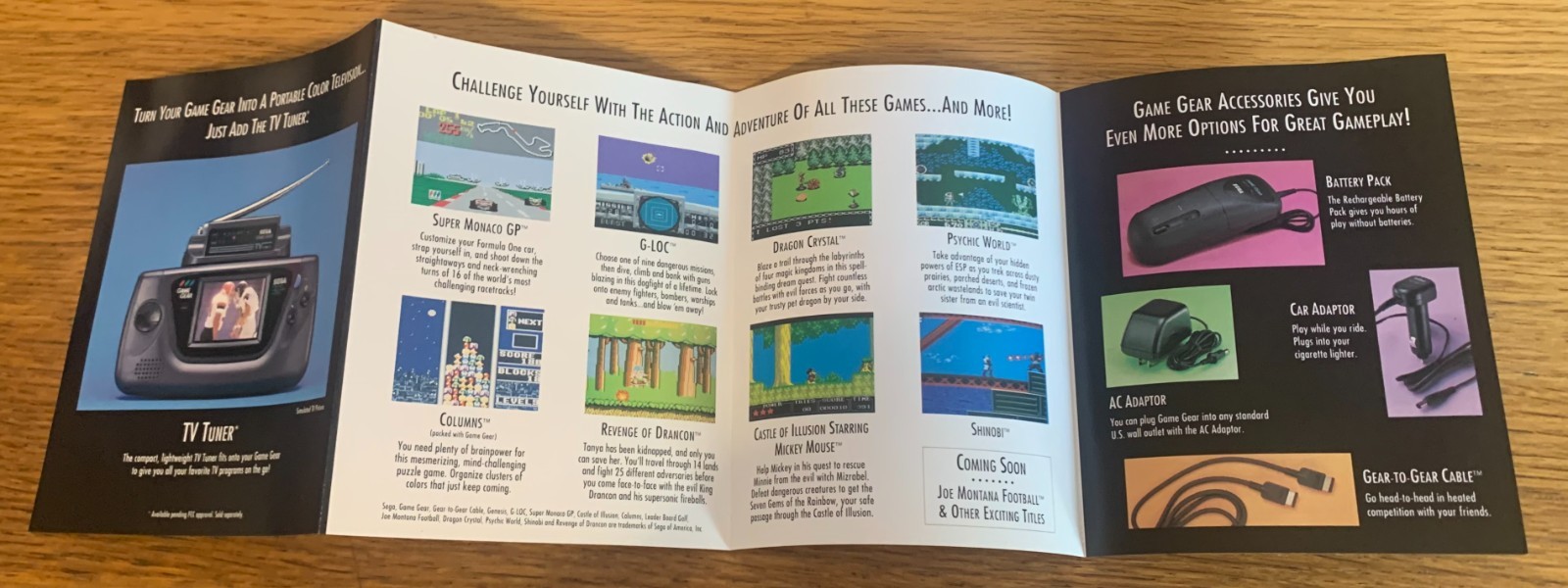 Game Gear Separates The Men From The Boys Vintage Sega Advertisment- Insert 1991