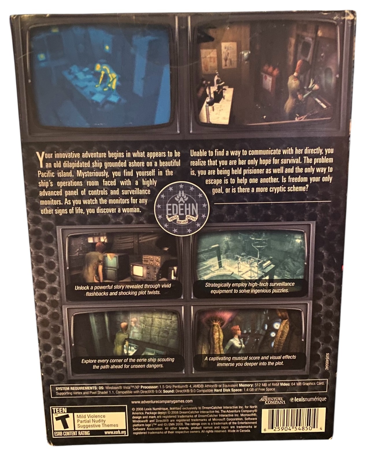 The EXperiment PC Computer Game By The Adventure Company 2008