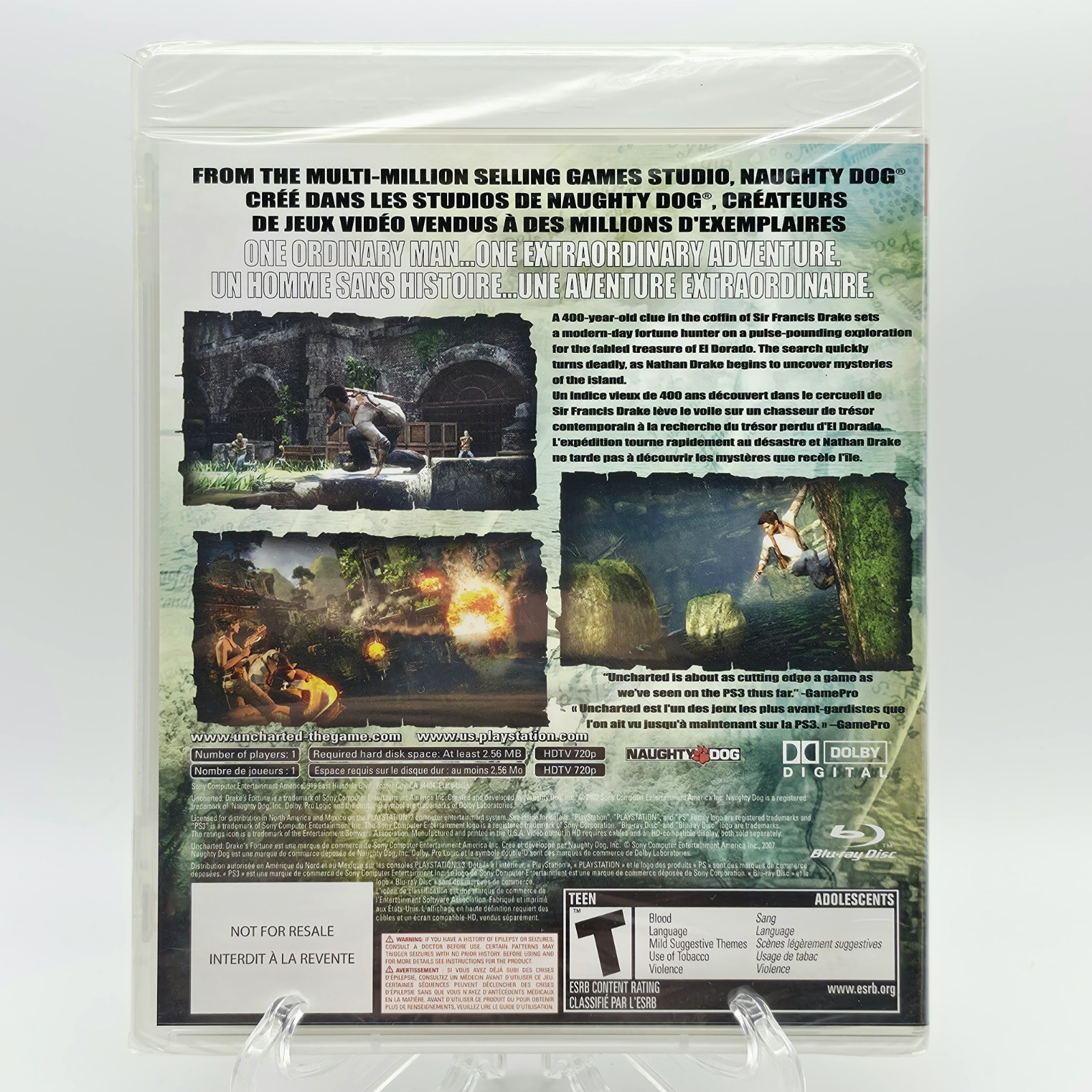 Uncharted: Drake’s Fortune PlayStation 3 Not For Resale Black Label New PS3