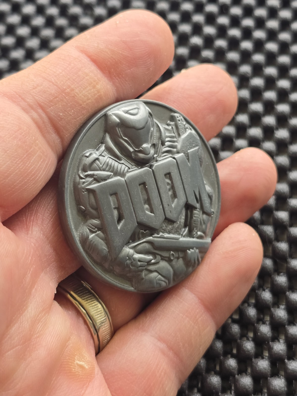 DOOM 1 2016 challenge Coin Medal Rare Promo SWITCH XBOX One BFG Bethesda PS4 PS5