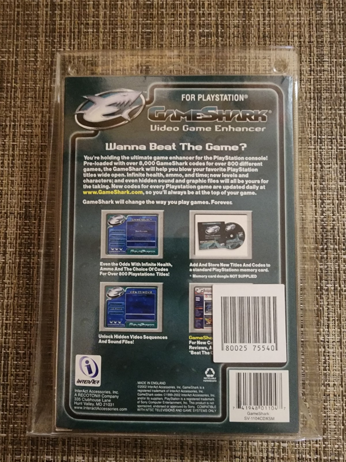 GameShark Version 4.0 Game Enhancer PlayStation 1 PS1 PSX NEW Factory Sealed