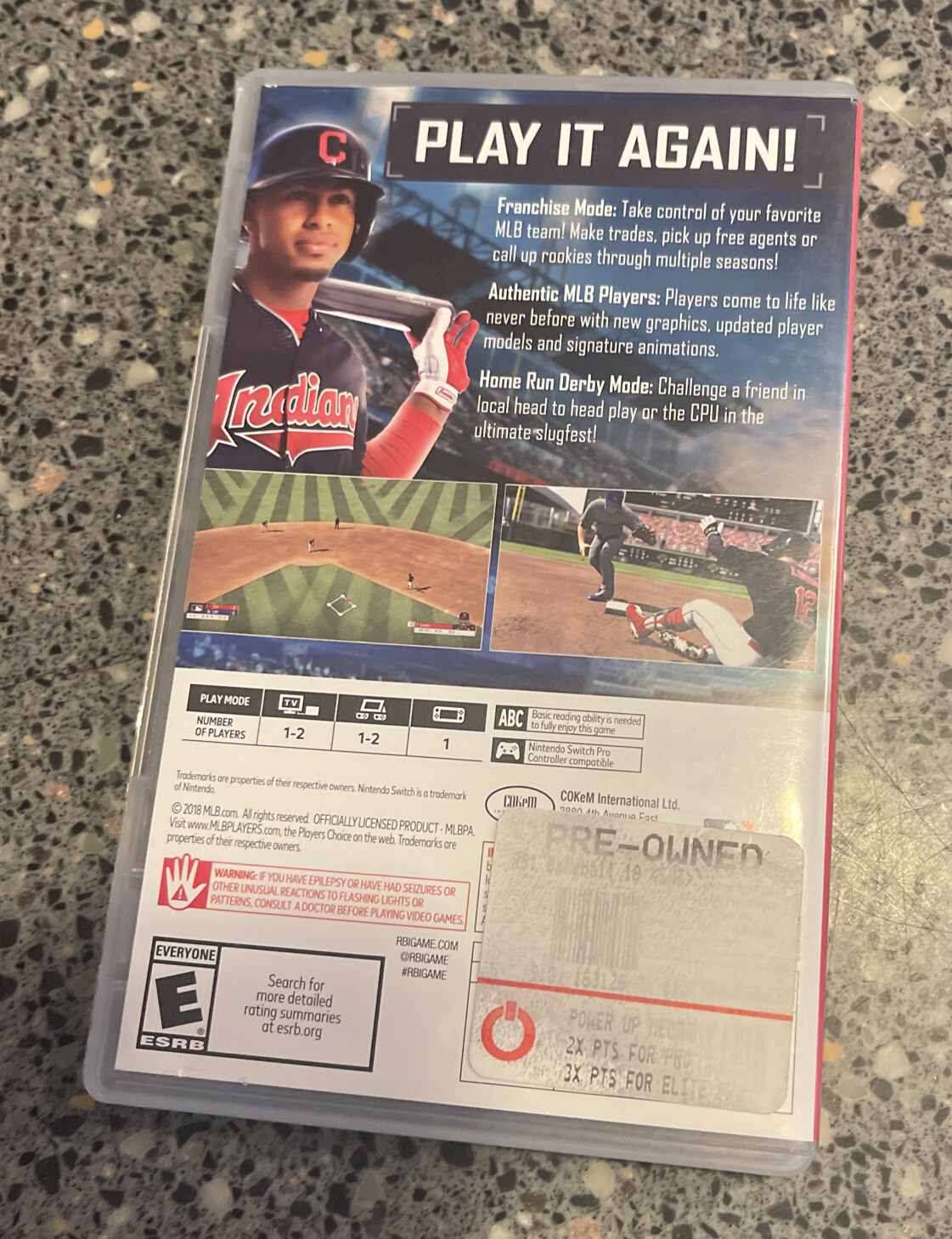 R.B.I. Baseball 18 (Nintendo Switch, 2018) RBI Francisco Lindor USA Cover