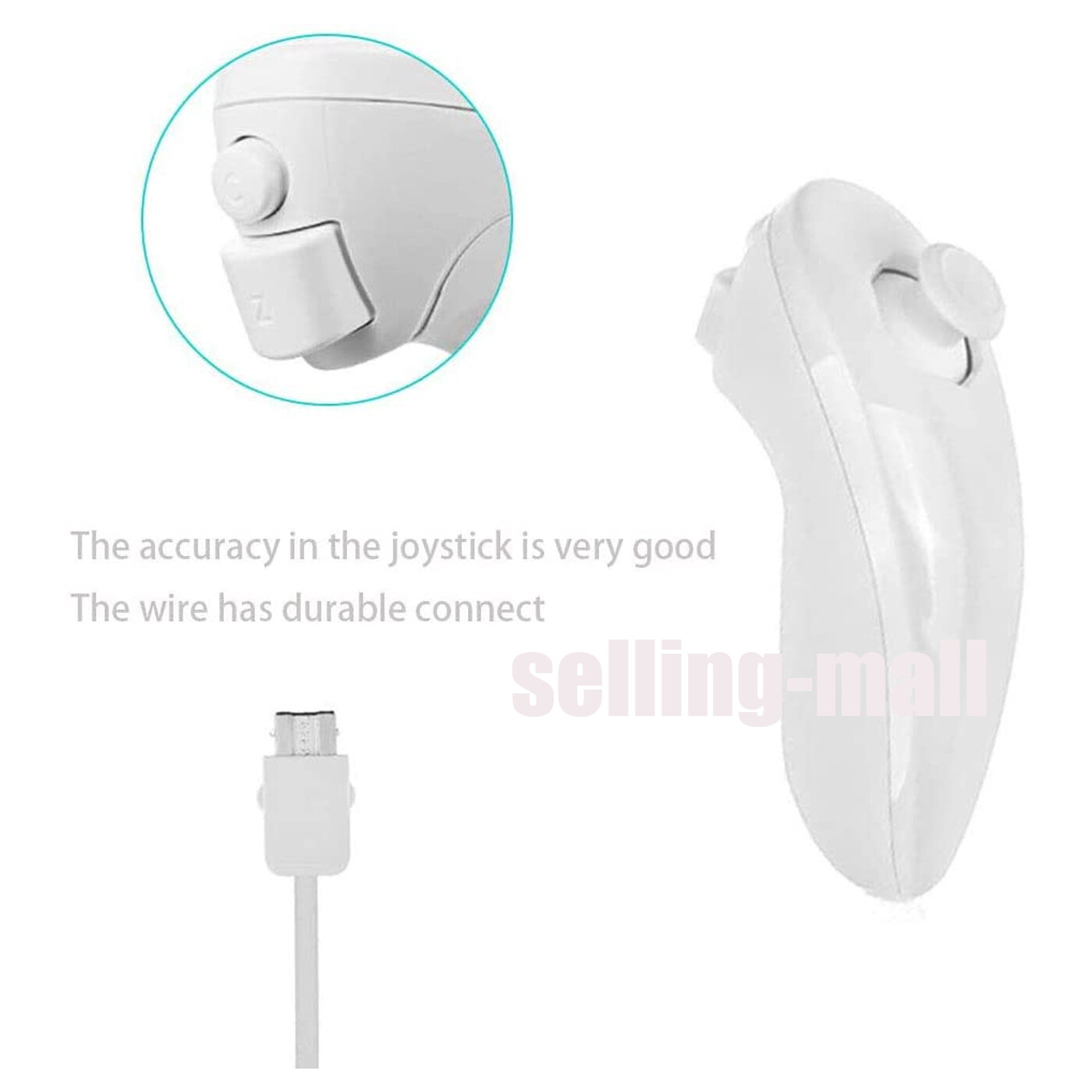 Built in Motion Plus Remote Controller & Nunchuck For Nintendo Wii Wii U + Strap