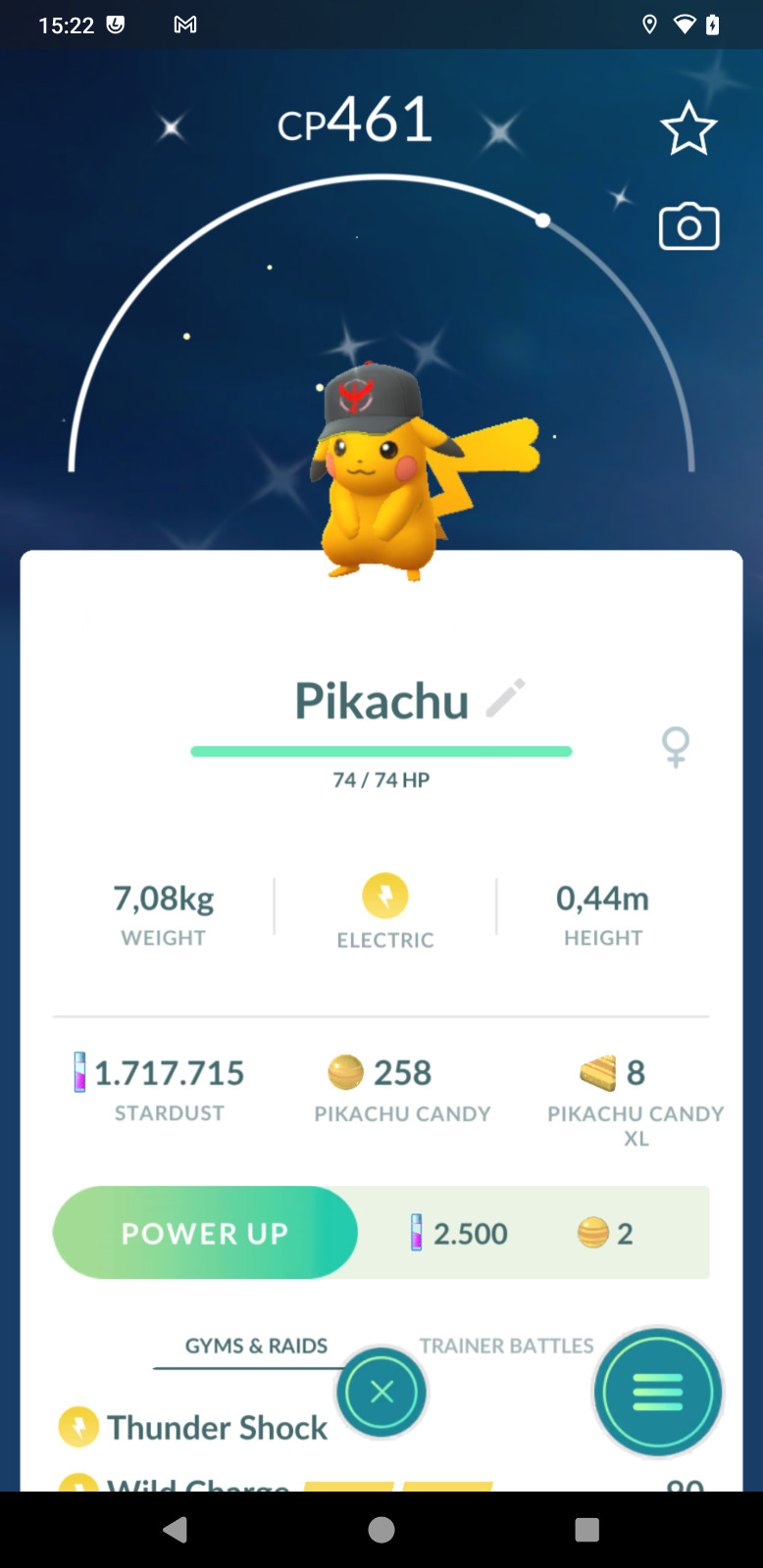 Shiny Valor Hat Pikachu Go Fest 2026 – 20k Star.d