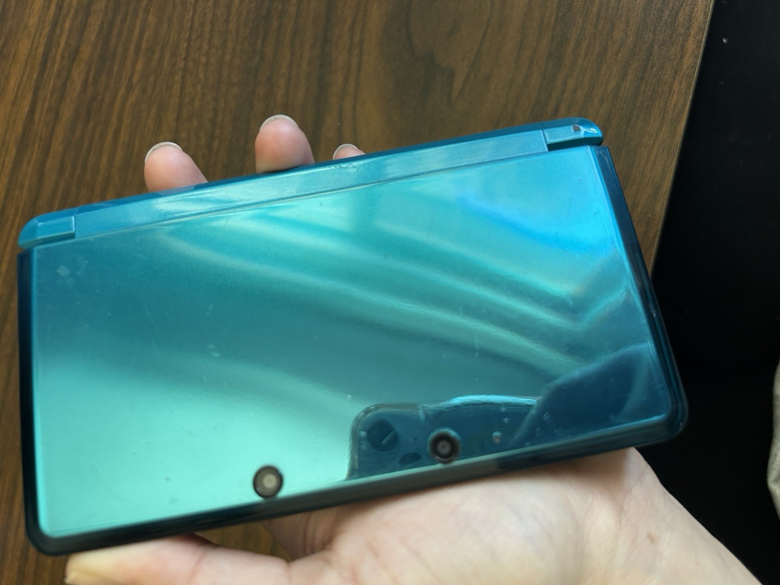 BAD CAMERA Nintendo 3DS Handheld System tested/working- teal blue (C)