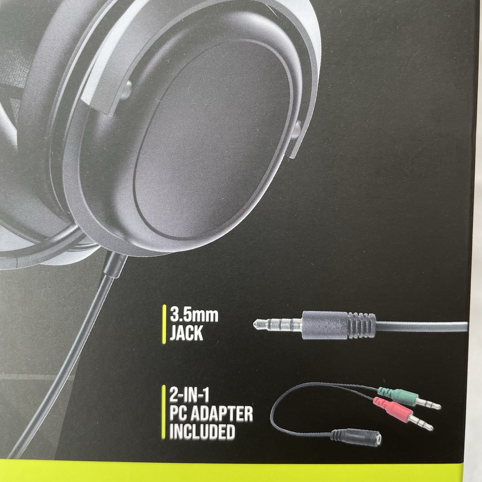 Titan Stereo Wired Gaming Headset, 3.5mm Jack, Adjustable Headband, Black