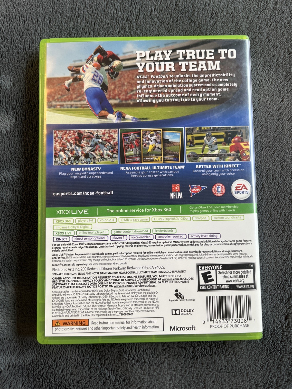 NCAA Football 14 Fanatics Bonus – CIB, Tested – (Microsoft Xbox 360, 2013)