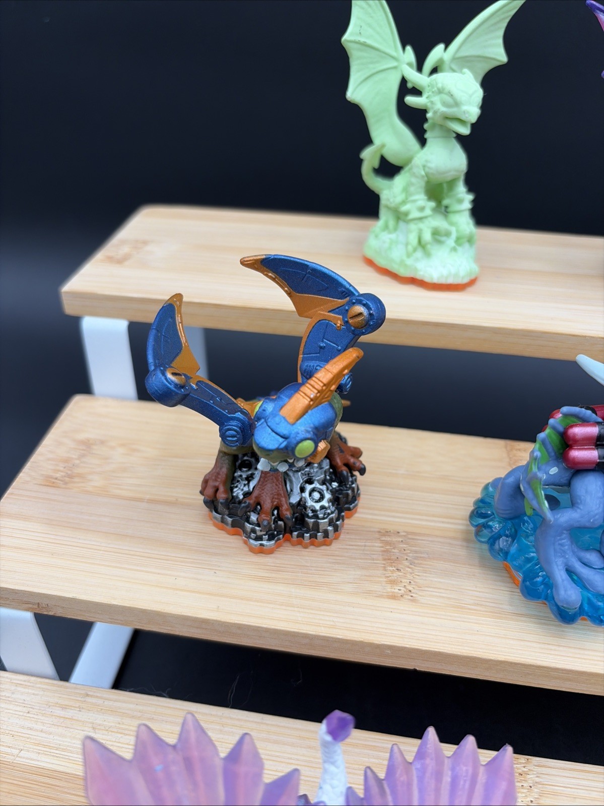 Skylanders Giants Lot Flashwing Drobot Cynder Zap Sonic Boom Jet Vac Orange Base