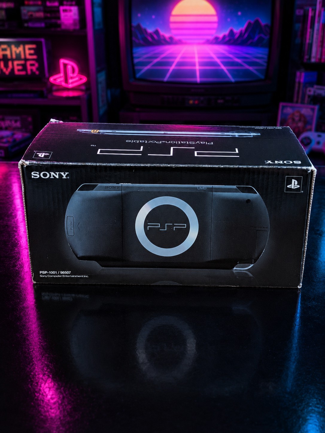 Sony PSP-1000 PlayStation Portable Black CIB 64GB Upgraded Firmware Tested