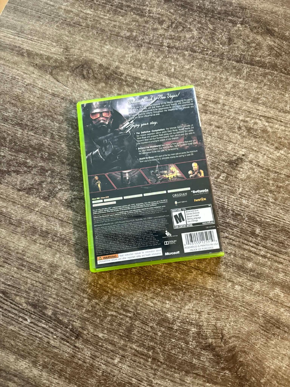 Fallout: New Vegas Ultimate Edition (Xbox 360, 2012) COMPLETE! Tested & Working!