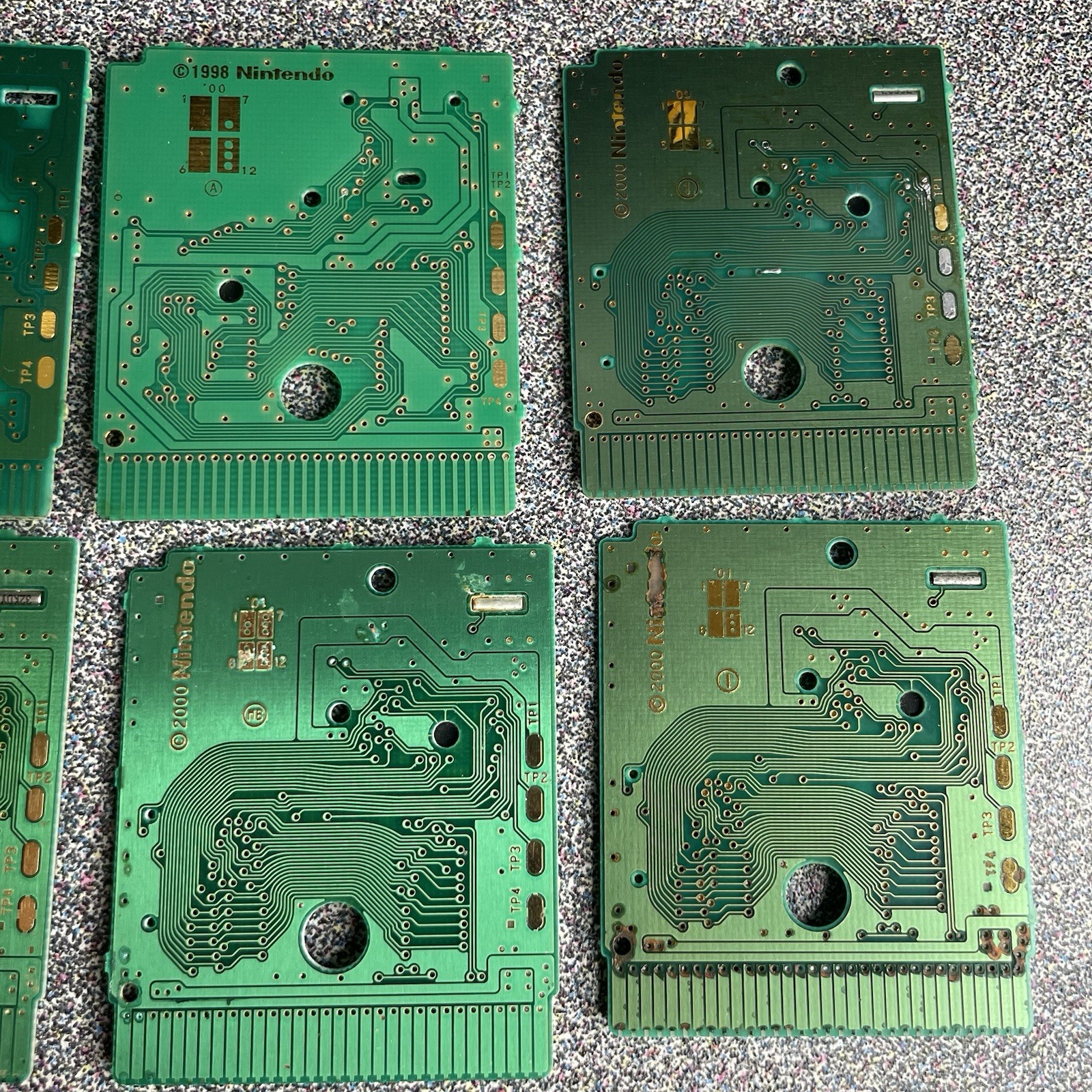 Pokémon Games Red Yellow Gold Nintendo GameBoy Authentic Lot of 6 PARTS/REPAIR