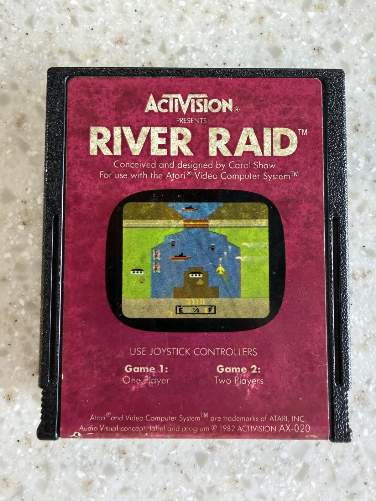RIVER RAID ATARI 2600 VIDEO GAME PROGRAM CARTRIDGE NES HQ
