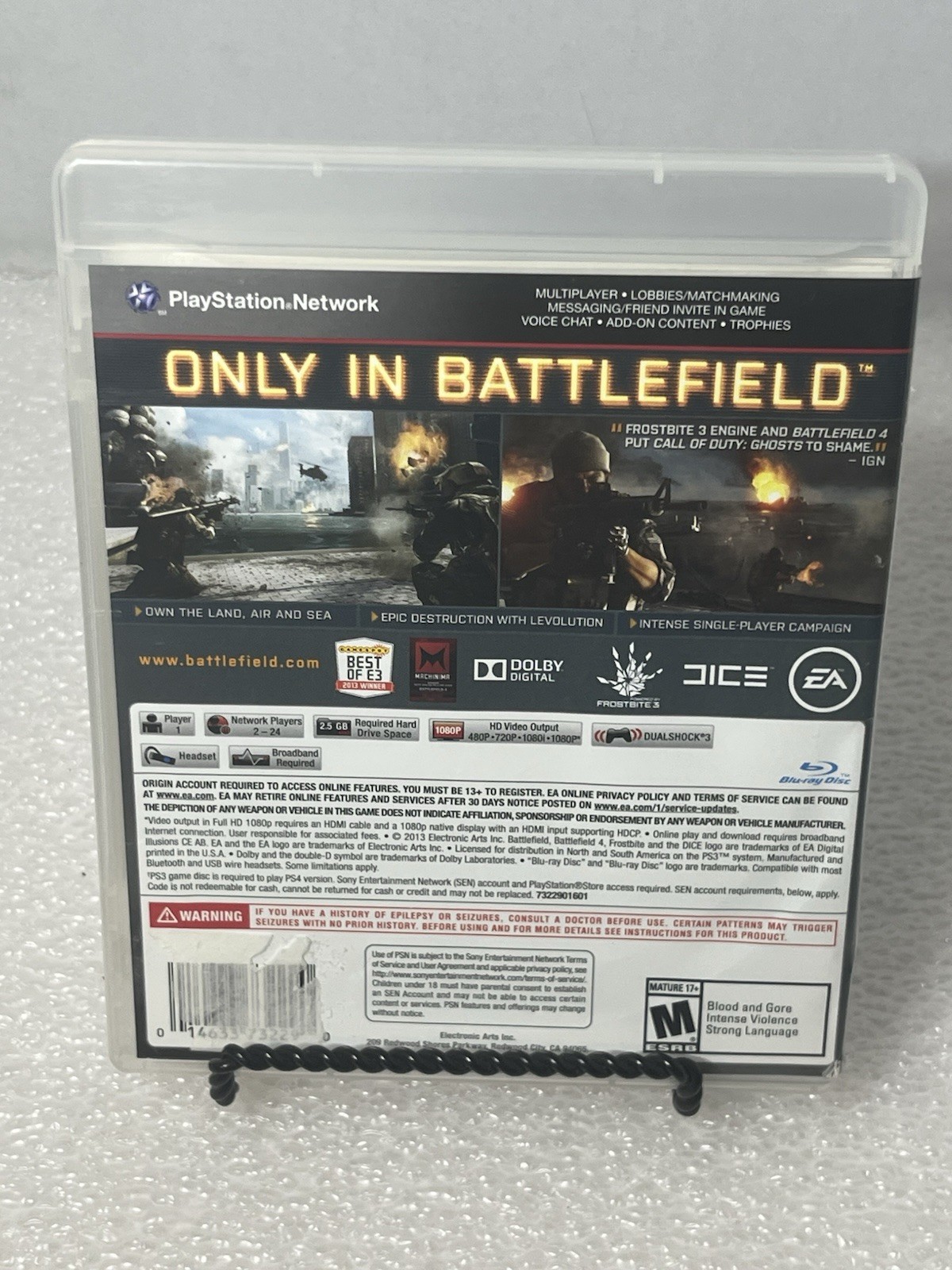 Battlefield 4 (PS3) Video Game Complete in Box CIB Tested Cleaned Disc
