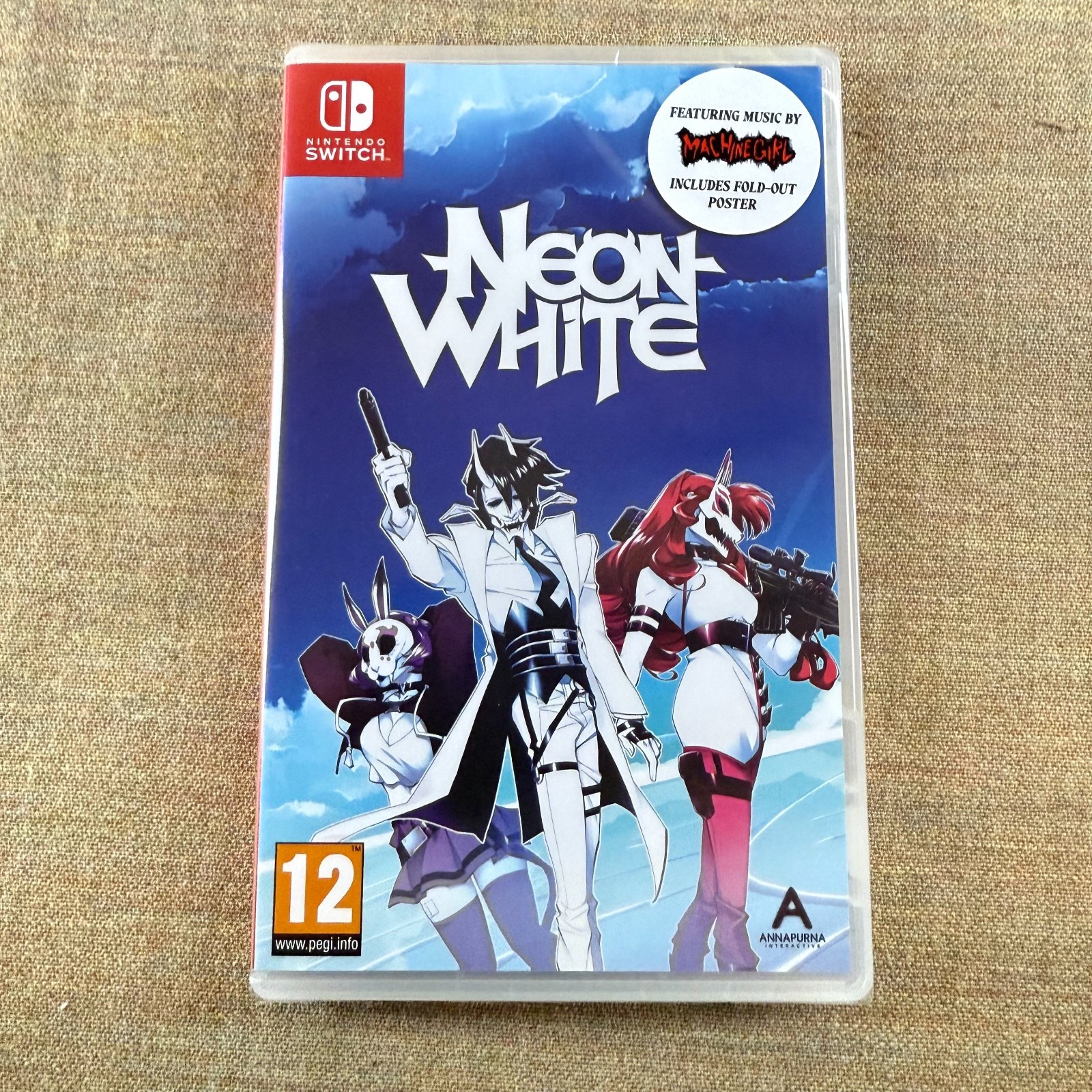 Neon White (Nintendo Switch, PAL) — Region-Free FPS Speedrun Card Action Sealed