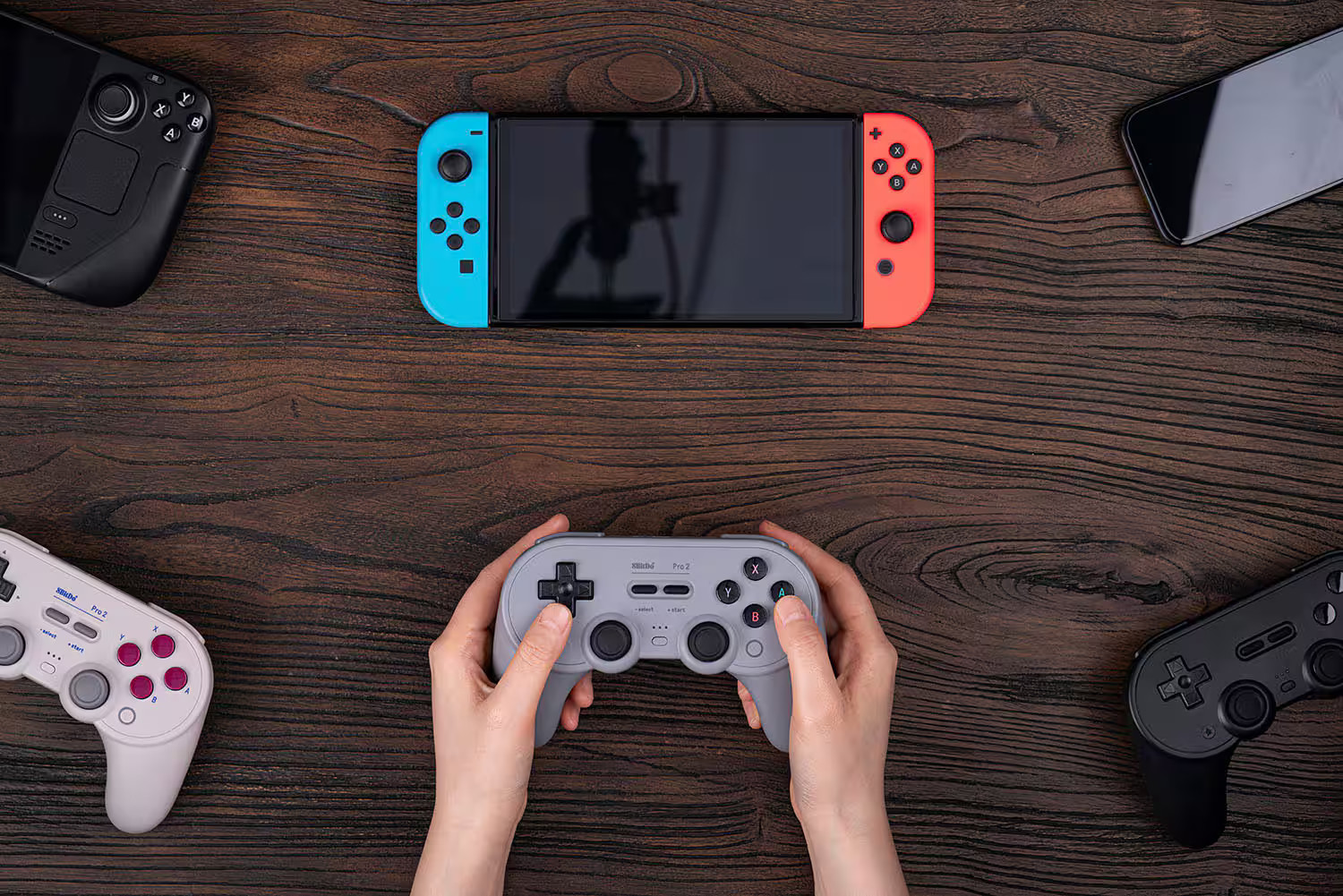 8BitDo – SN30 Pro Wireless Controller with Hall Effect Joysticks – Gray