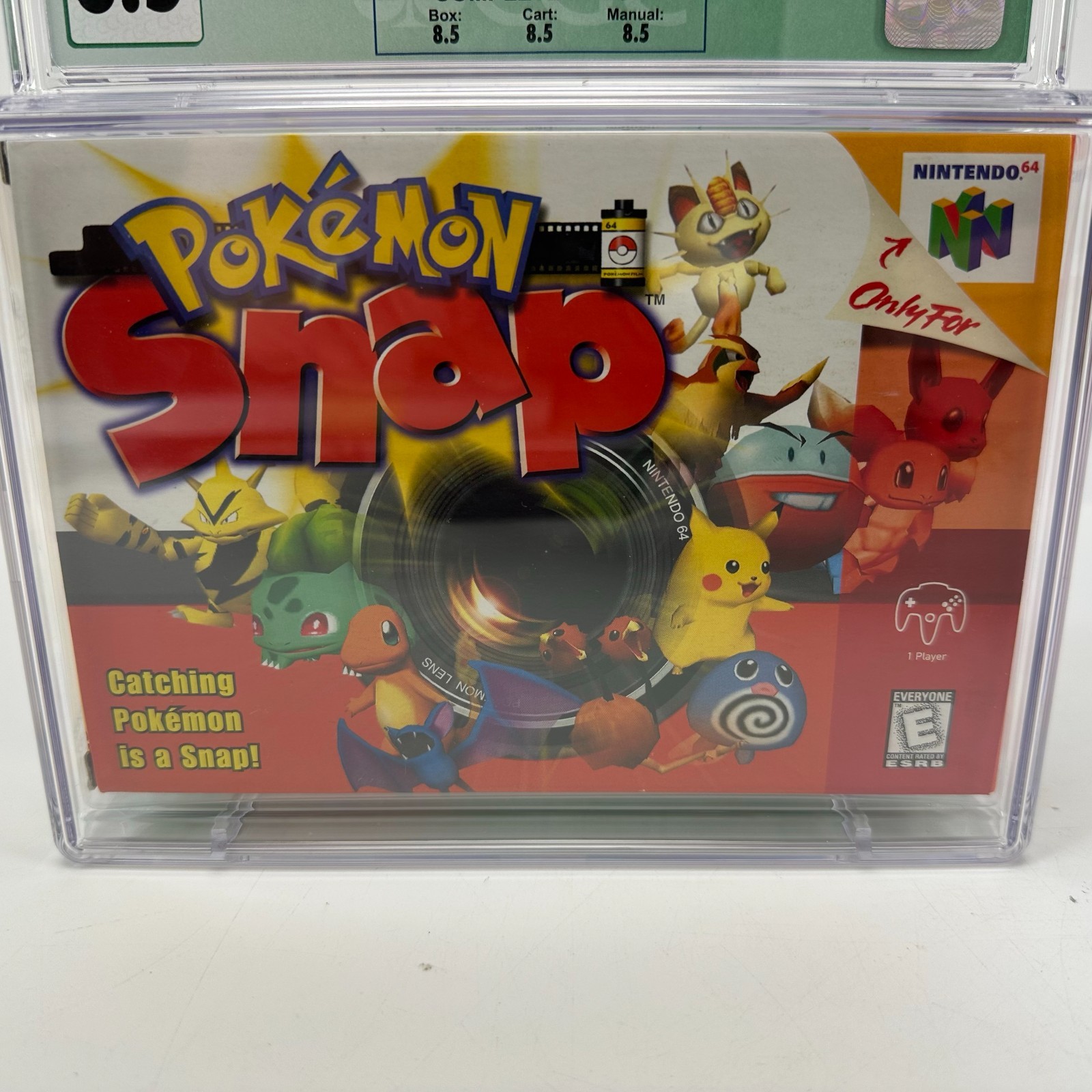 Pokémon Snap Nintendo 64 CIB CGC Graded 8.5 Q 78% Fiber