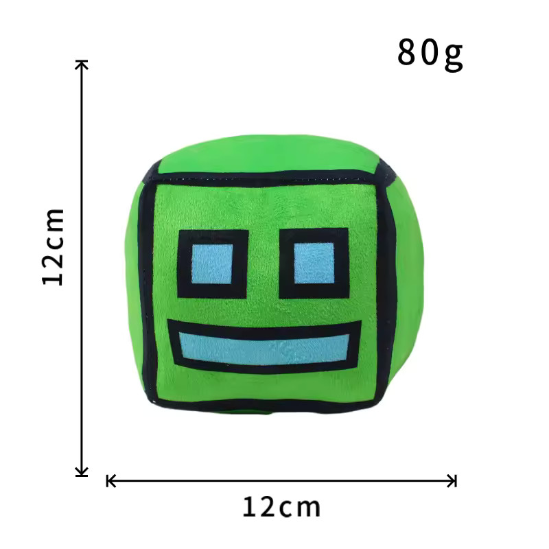 12CM Geometry Dash Plush Toy Soft And Cuddly Game Plush Doll Kids Birthday Gifts