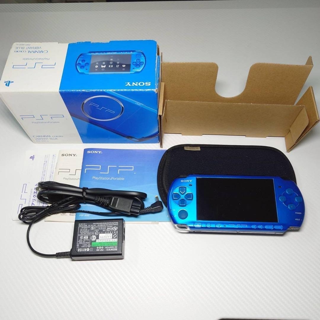 Sony PSP 3000 Vibrant Blue Complete in Box Near Mint 6748