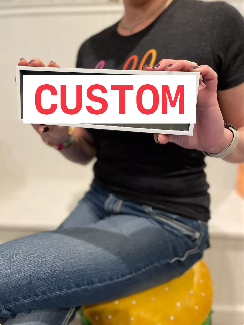 CUSTOM 3D printed game console placard, multi-color. You design your own!