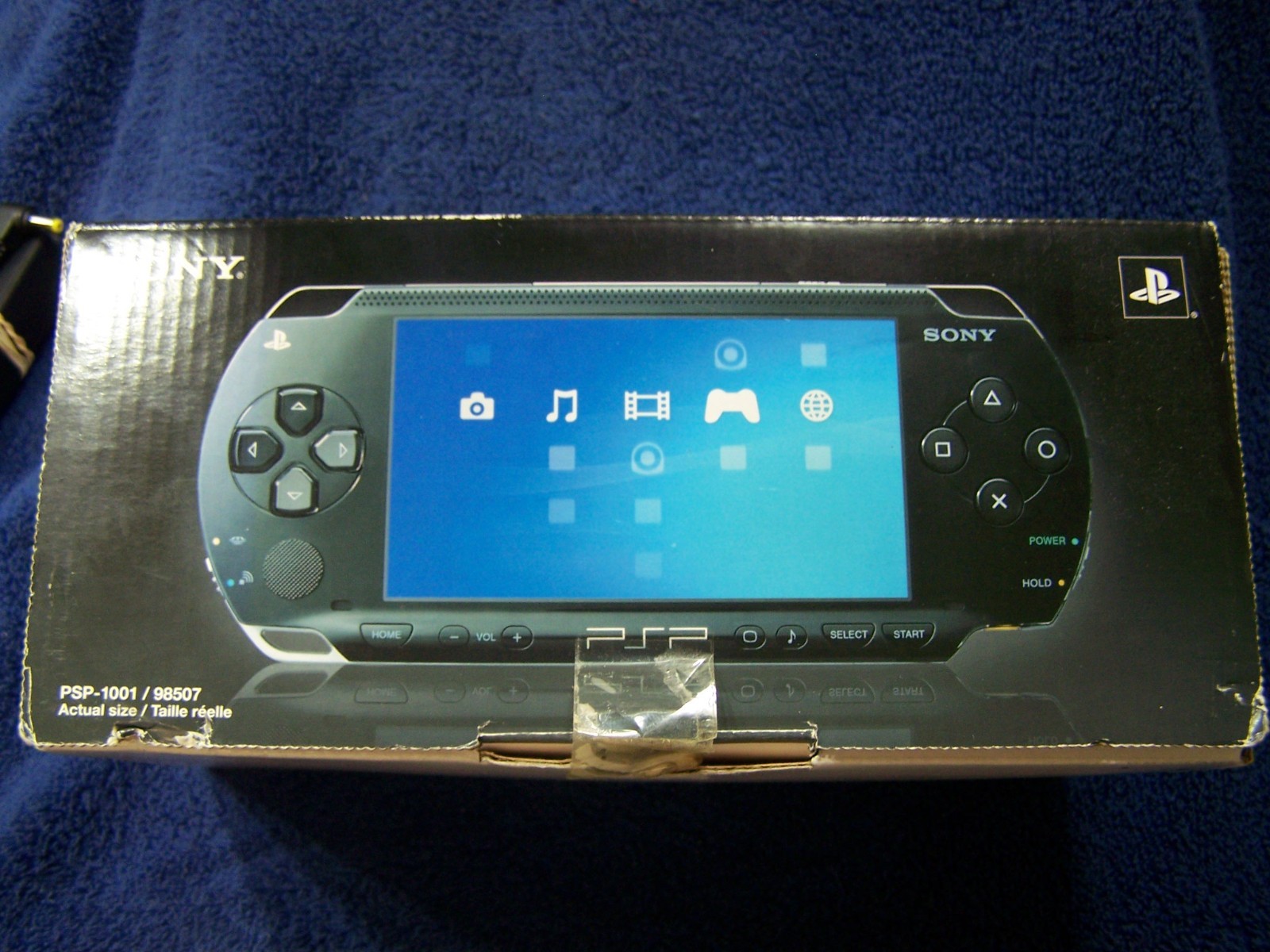 Sony PSP Black Model 1001 with Box, 32MB Card, Dexter Game, Power Cord, Tested
