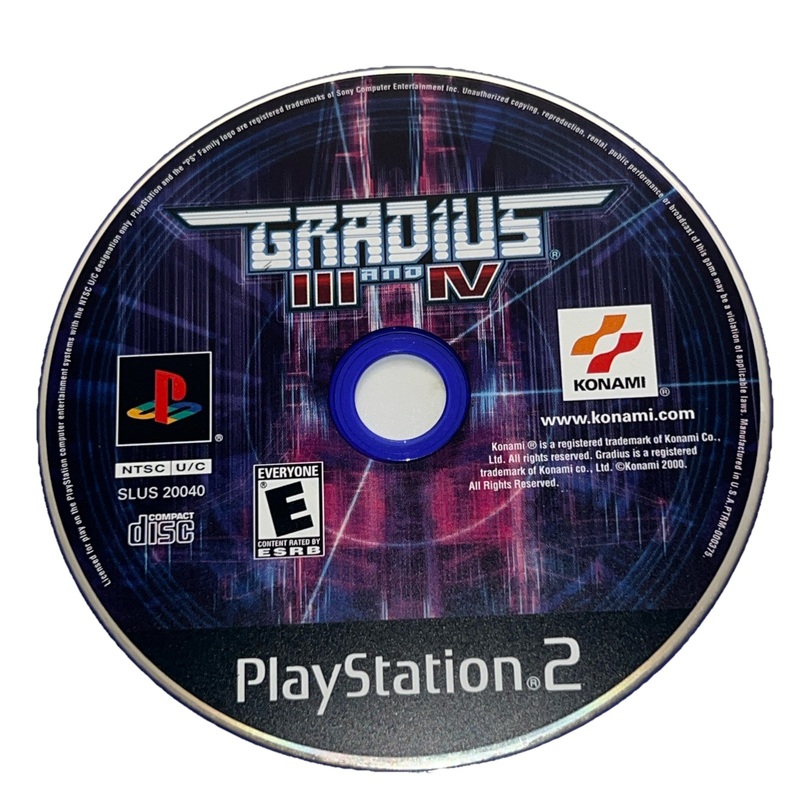 Gradius III and IV – Sony PlayStation 2, 2000 | Disc Only | Resurfaced | TESTED!