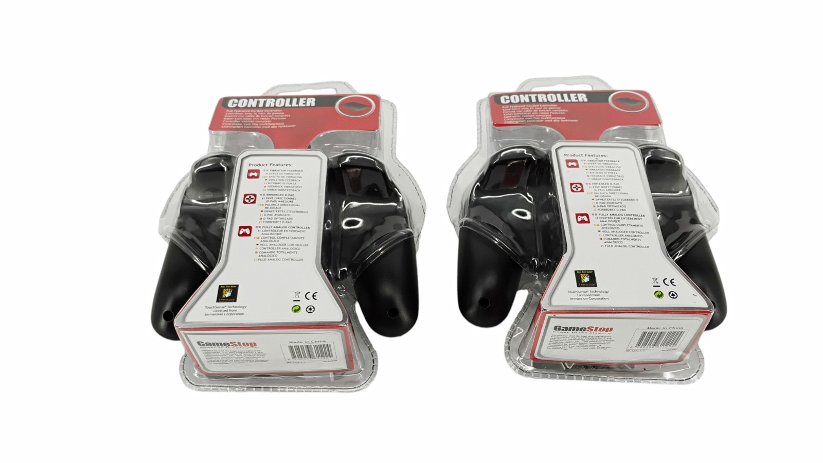GameStop PlayStation 2 PS2 Wired Controller Lot of 2 – BRAND NEW IN PACKAGE