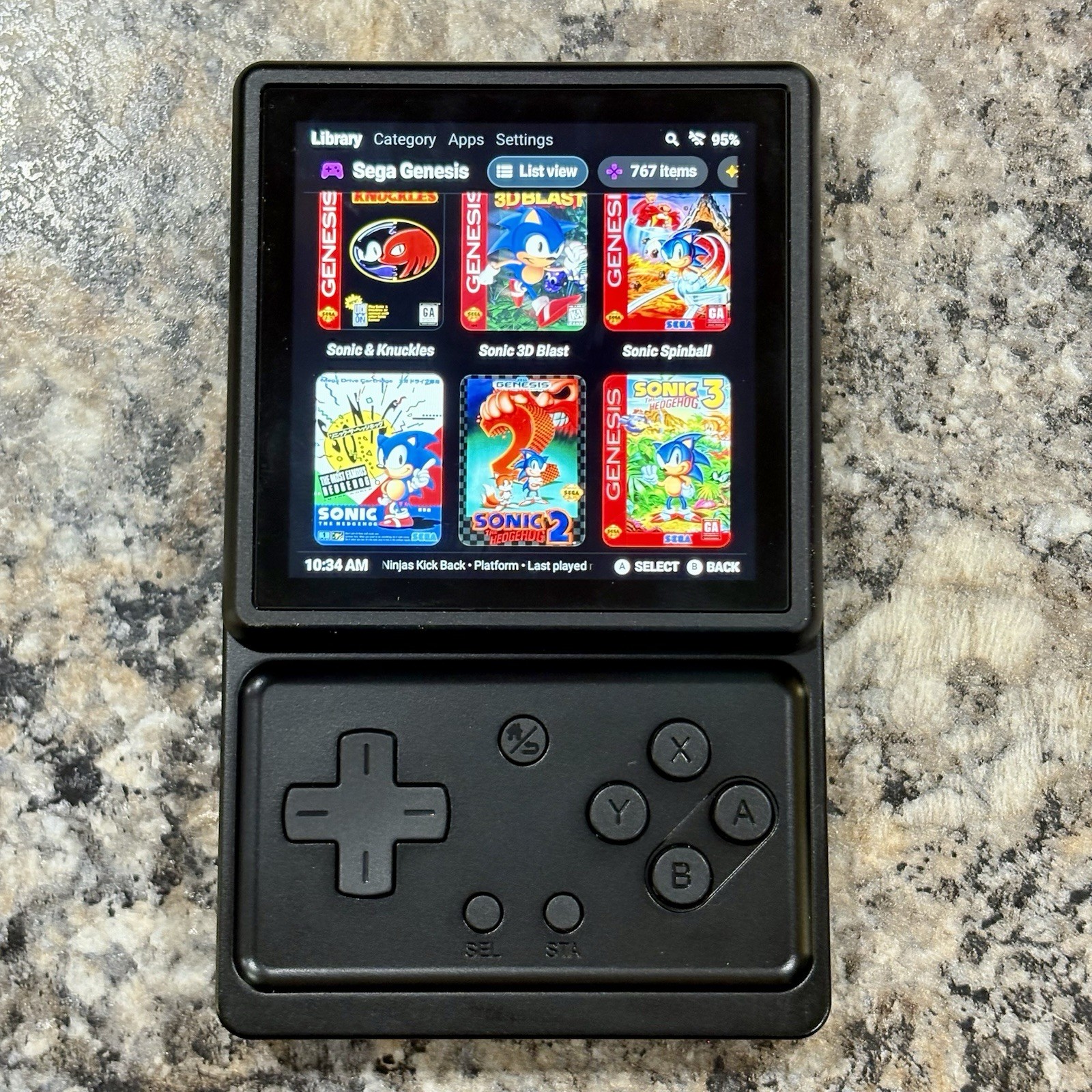 Anbernic RG Rotate, Retro Gaming Handheld, 128GB Card, Loaded Ready To Play