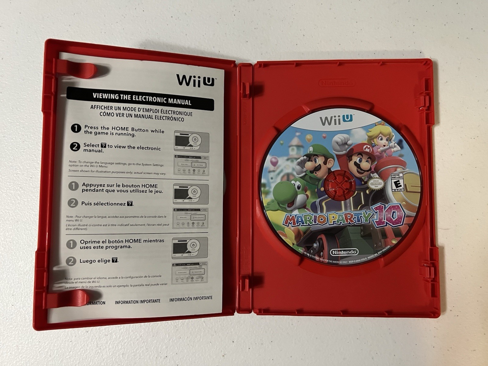 Mario Party 10 (Nintendo Wii U, 2015) CIB Disc VG