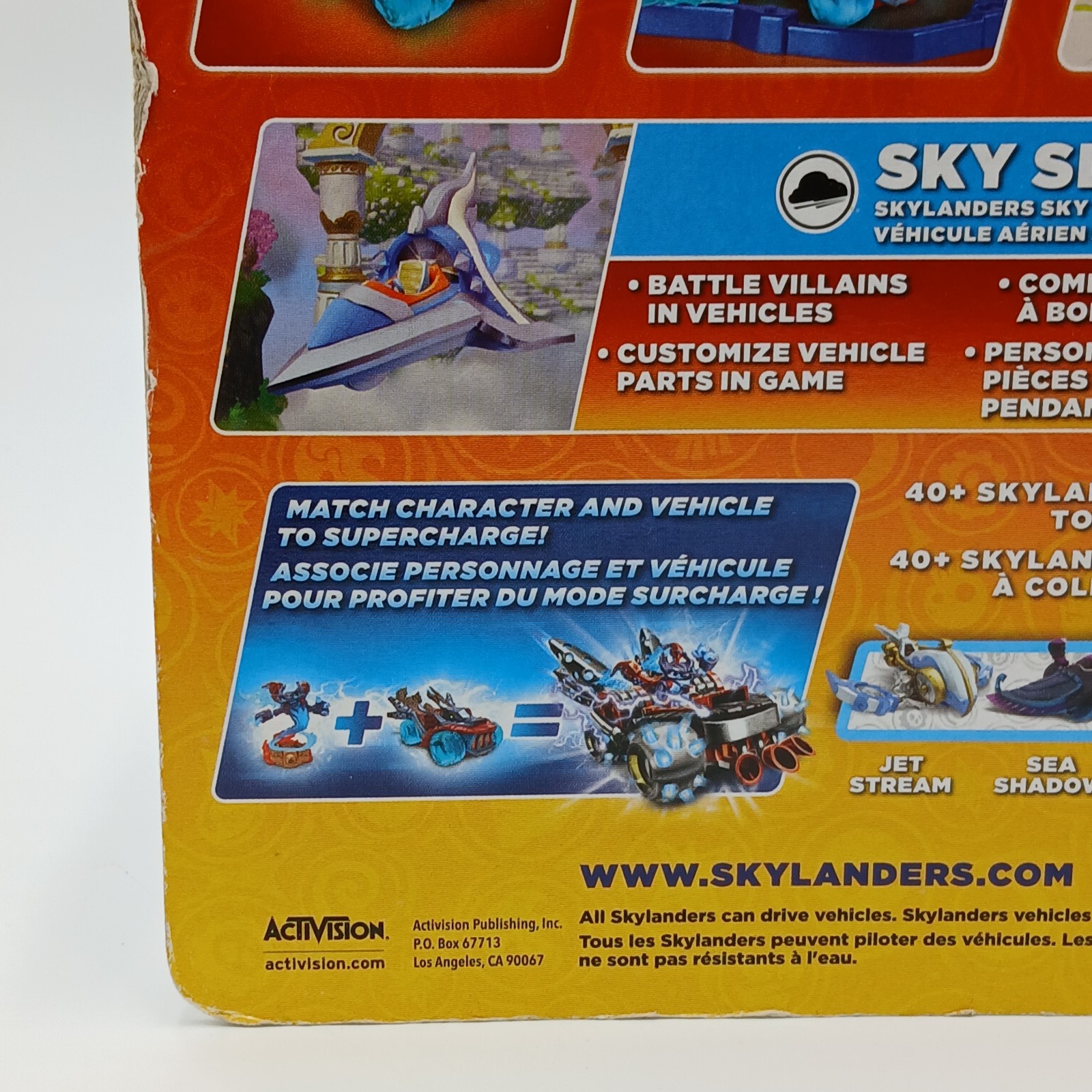 Skylanders Super Chargers Sky Slicer Sky Vehicle Air Element NOS BOX FLAWS READ