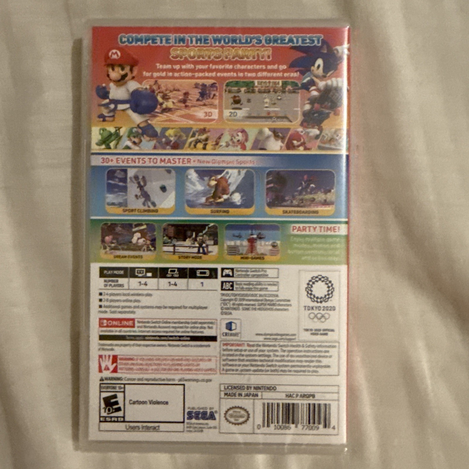 NINTENDO SWITCH YOSHI CRAFTED WORLD & MARO & SONIC OLYMPIC GAMES FACTORY SEALED