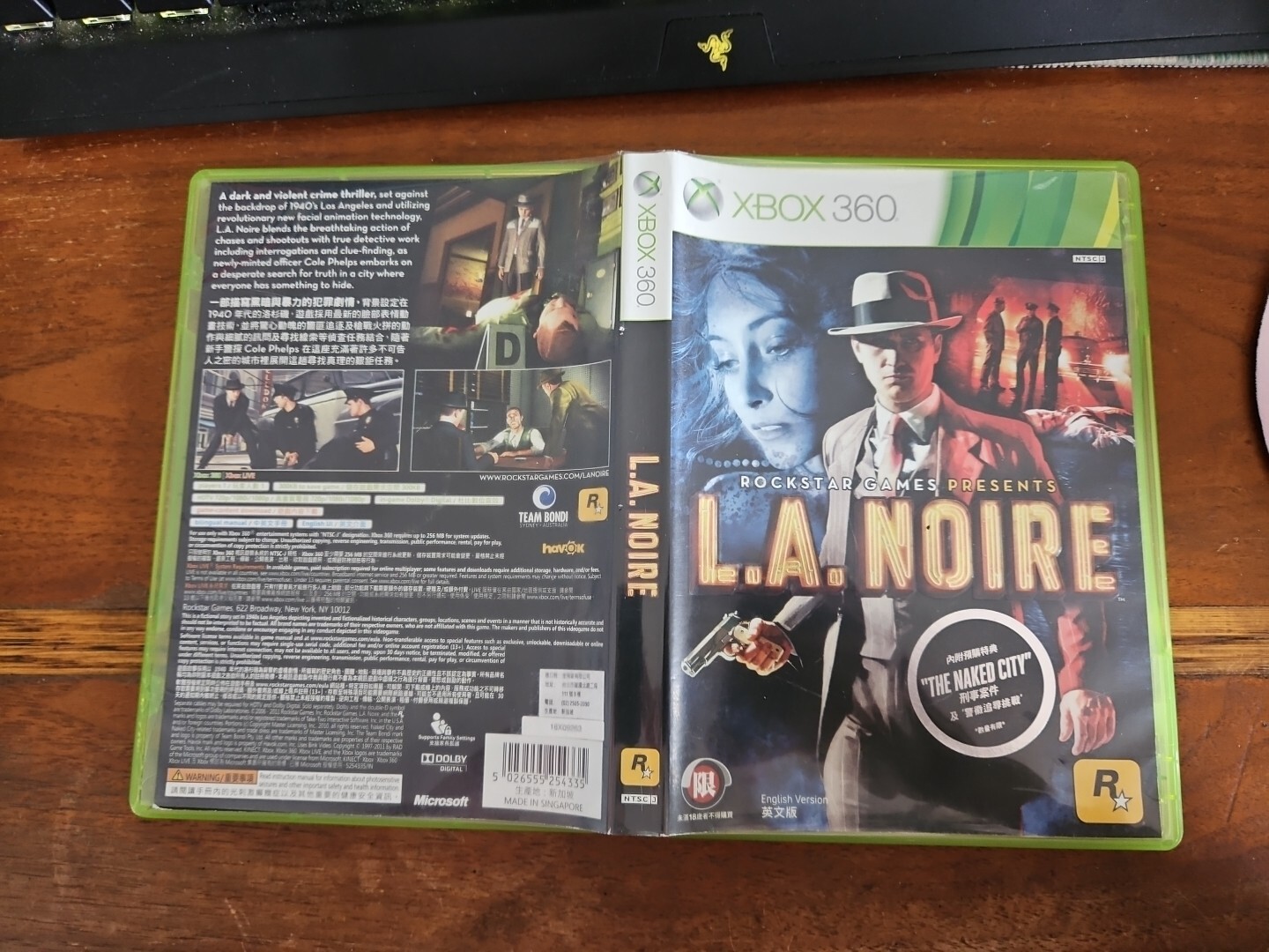 L.A. Noire Xbox 360 COMPLETE HONG KONG TAIWAN SINGAPORE ASIAN ENGLISH IMPORT