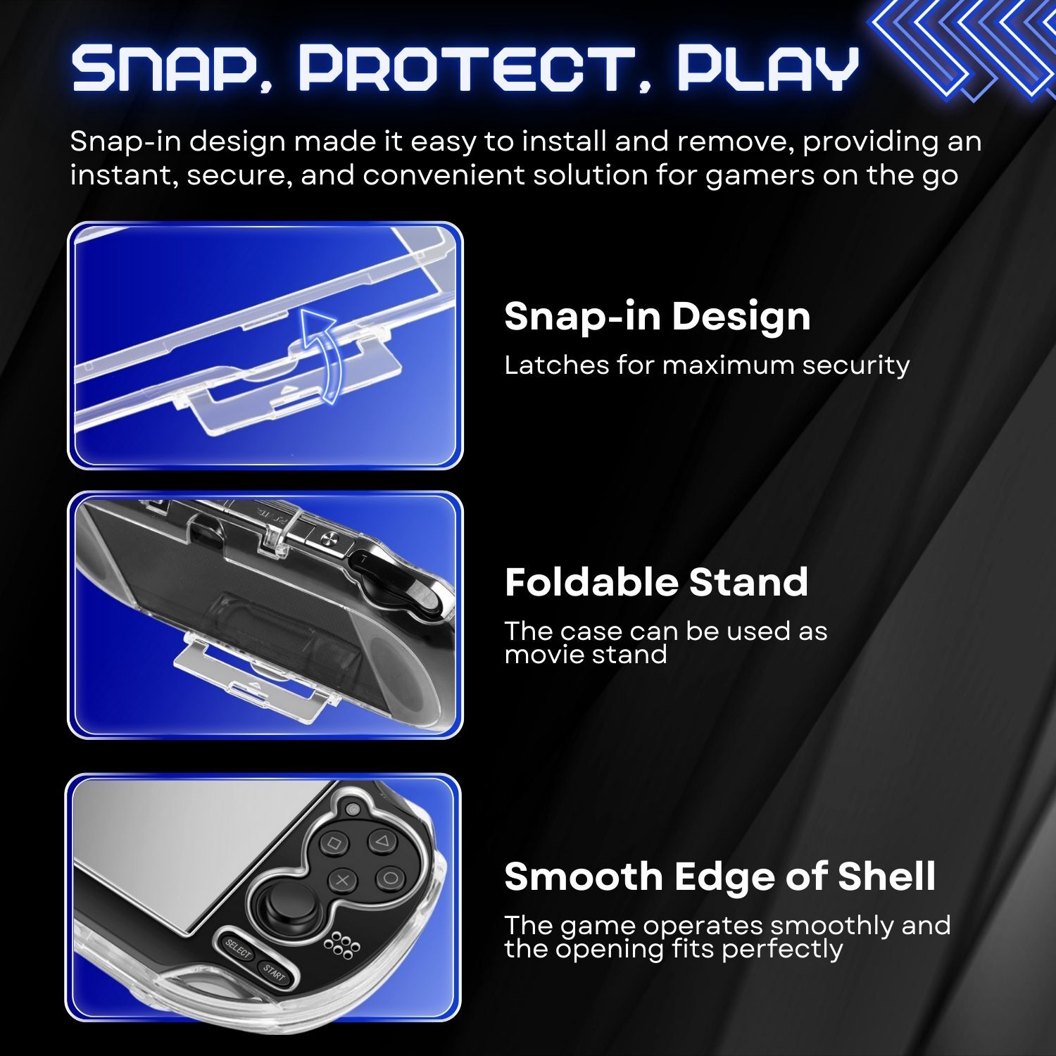 Clear Hard Case for PS Vita 1000 – Protective Transparent Hard Case for PSV 1000