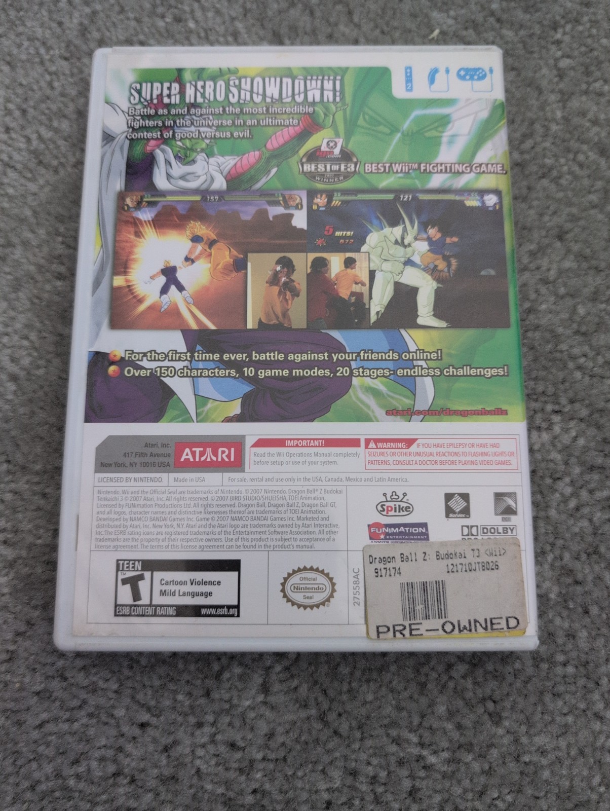 Dragon Ball Z: Budokai Tenkaichi 3 (Nintendo Wii, 2007)
