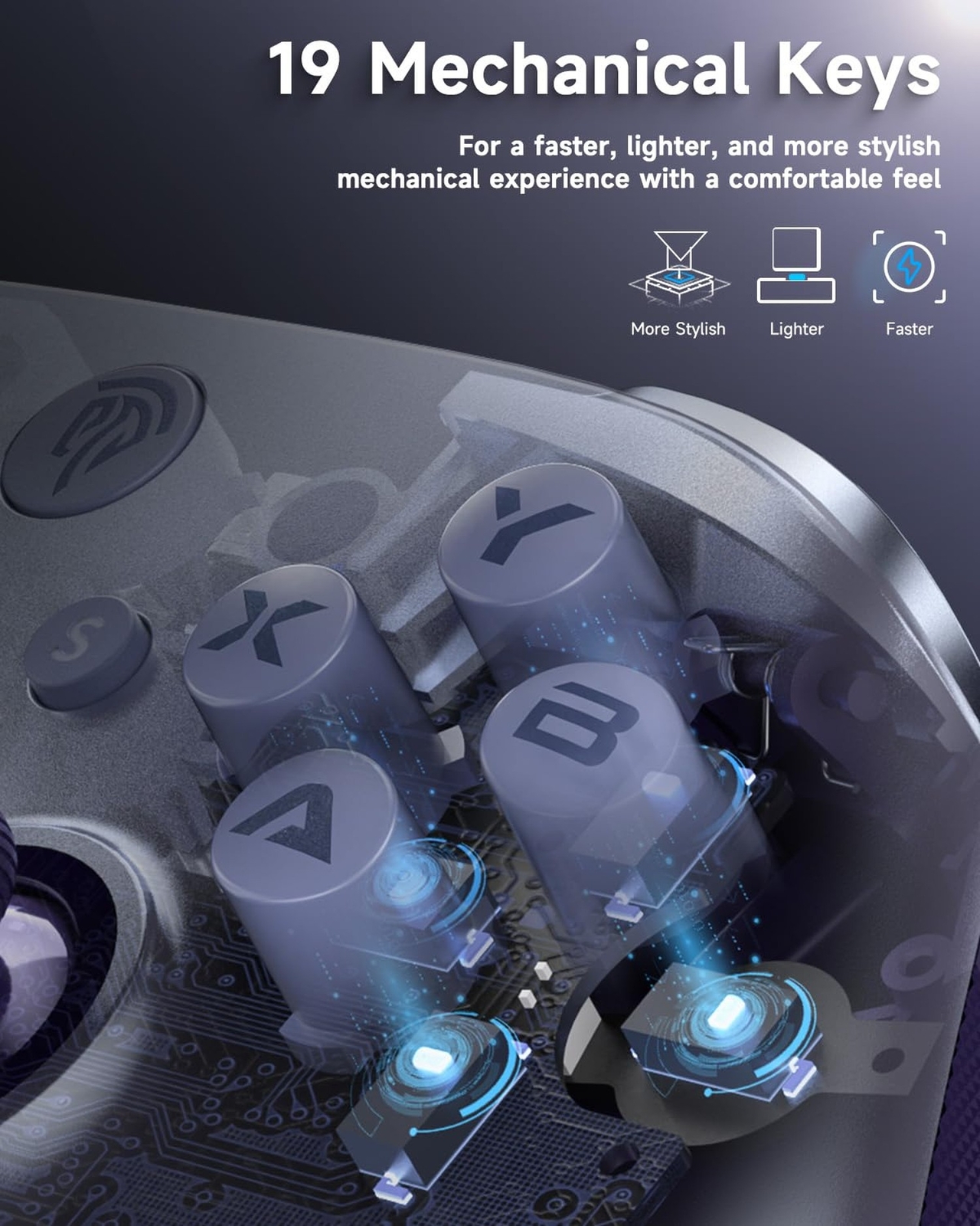 EasySMX X10 Wireless PC Controller with Dual Hall Effect, Bluetooth Controlle…