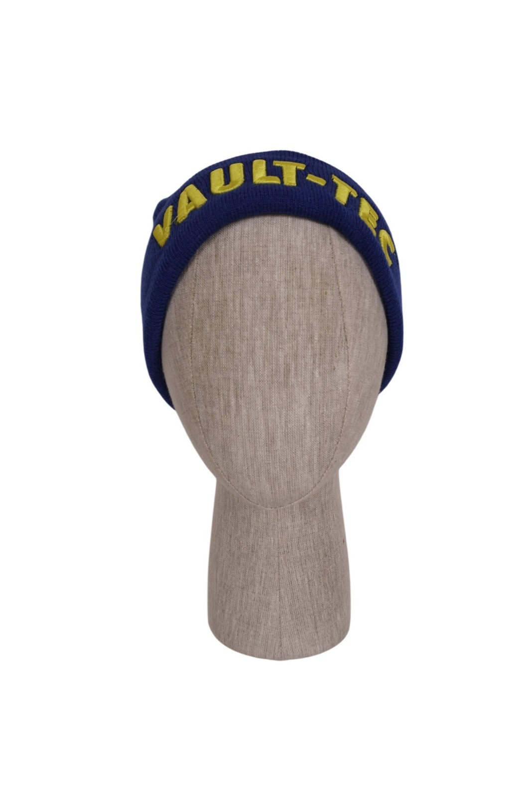 Bethesda Fallout Vault-Tec Vault 111 Beanie Blue & Yellow Stretch Cuffed 2016
