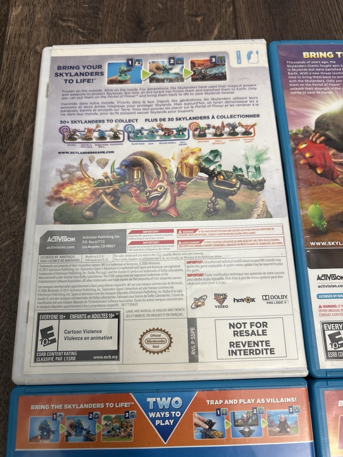 Skylanders Wii U 6 Game Lot – Spyro, Giants, Swap Force, Trap Team, Imaginators