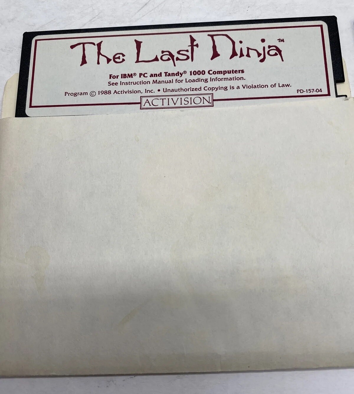 The Last Ninja (PC, USA, 5.25″) Action/Adventure 5 1/4″ DISKS ONLY