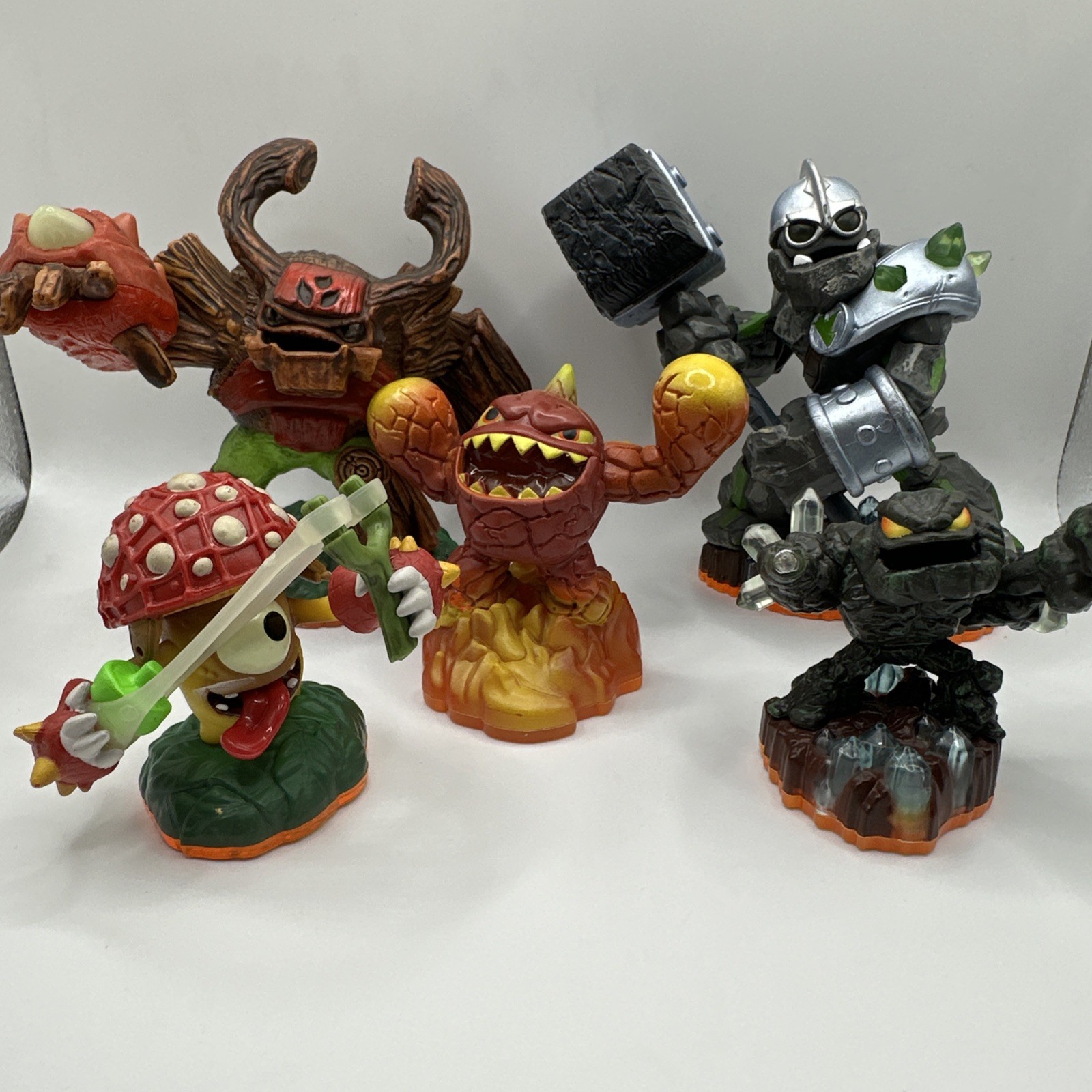 Skylanders Giants Lot Tree Rex Hot Head Crusher Prism Break Shroomboom Bundle