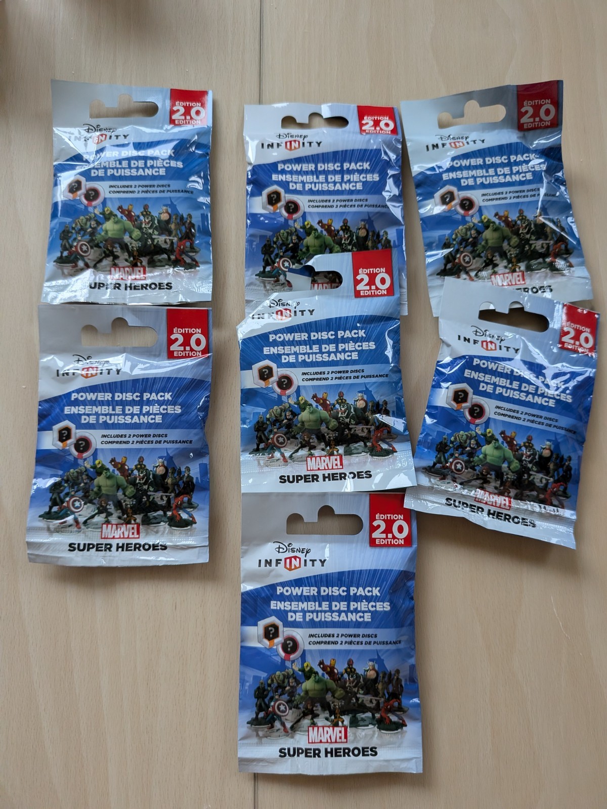 Disney Infinity 2.0 Marvel Power Disc Pack Lot of 7 New Sealed